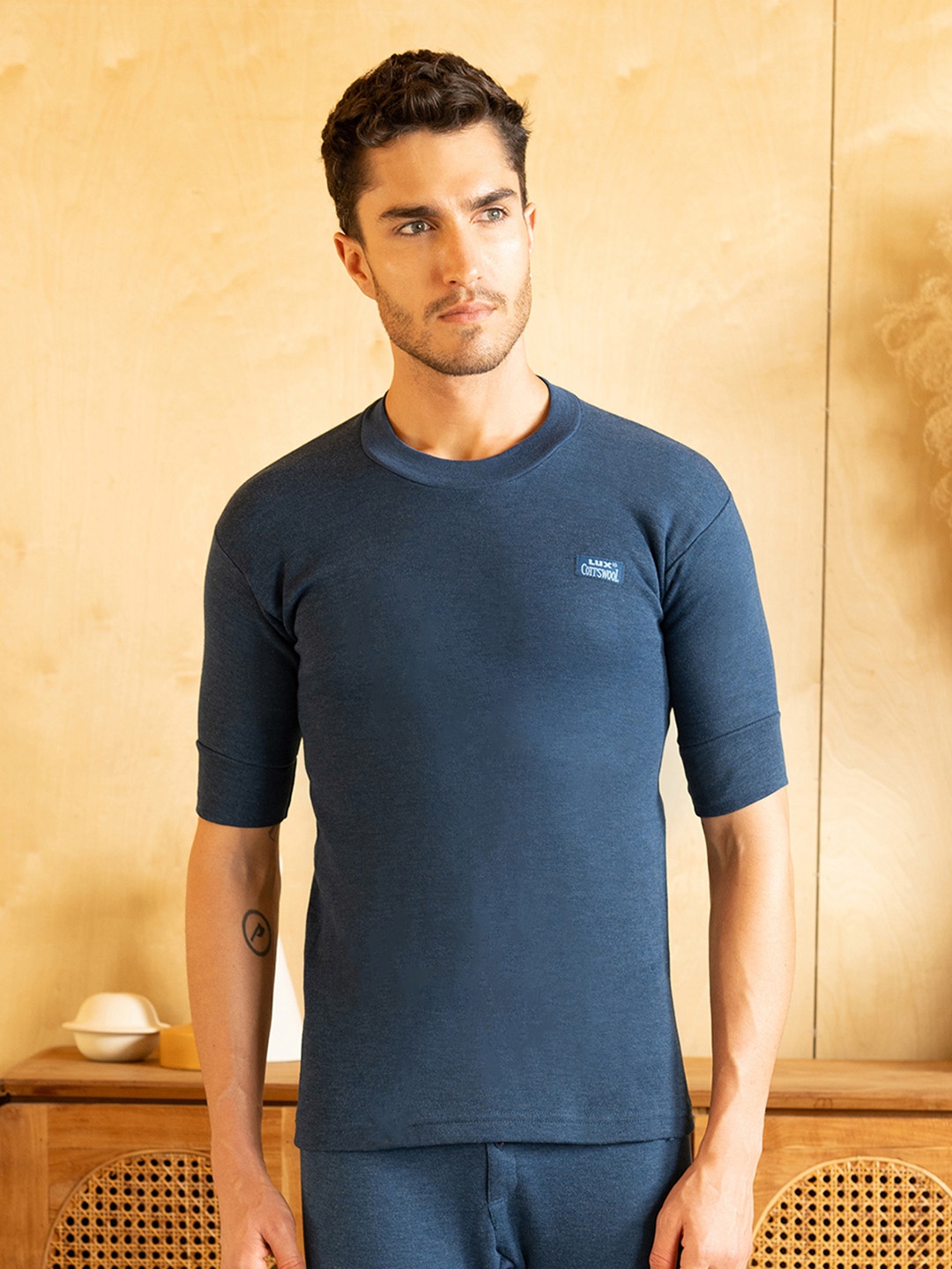 

Lux Cottswool Short Sleeves Thermal Tops, Blue