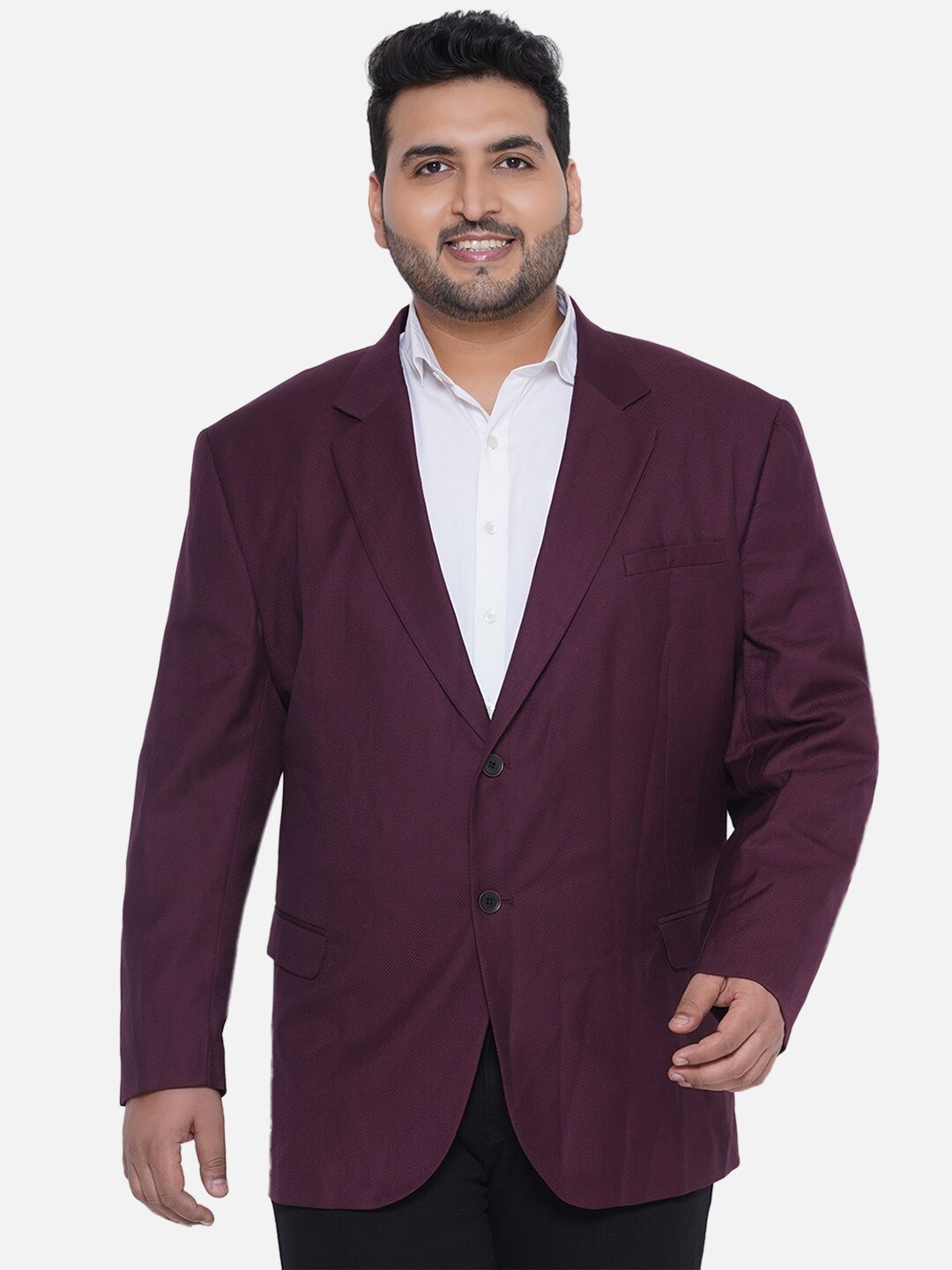 

Santonio Plus Size Single-Breasted Formal Blazers, Maroon