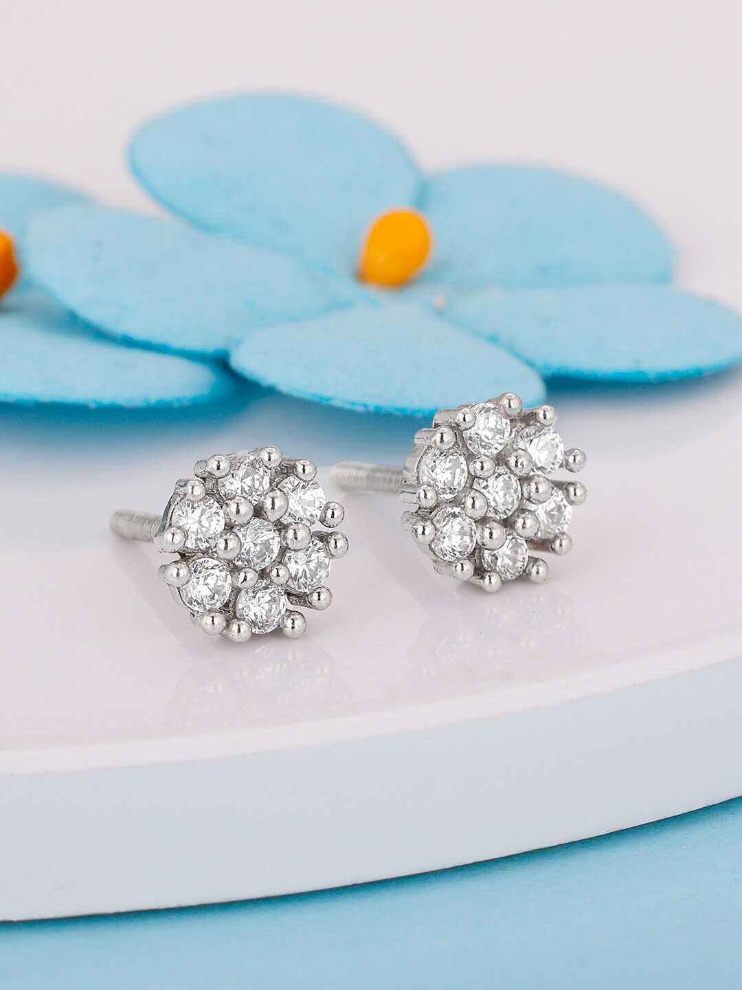 

GIVA Rhodium-Plated 925 Sterling Silver Contemporary Studs Earrings