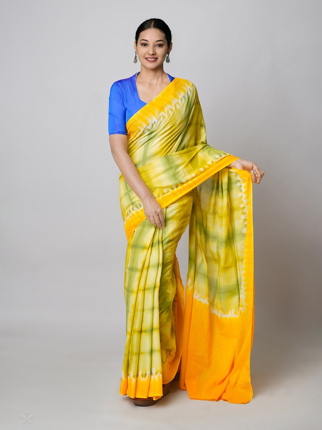 

Unnati Silks Tie and Dye Pure Cotton Saree, Yellow