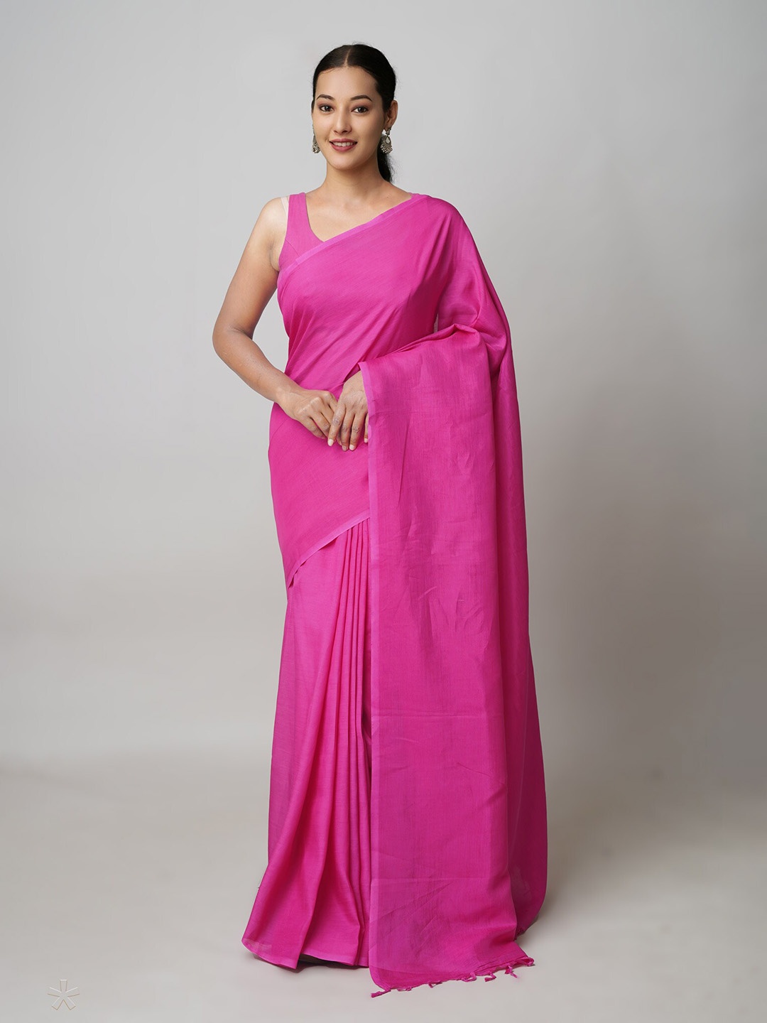 

Unnati Silks Mangalagiri Saree, Pink