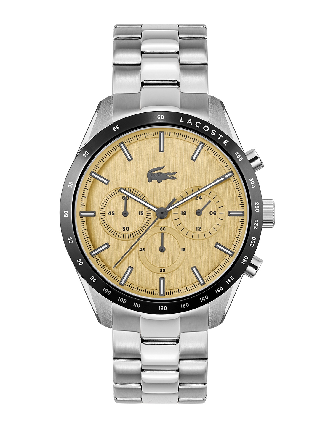 

Lacoste Men Boston Stainless Steel Bracelet Style Analogue Chronograph Watch 2011271, Gold