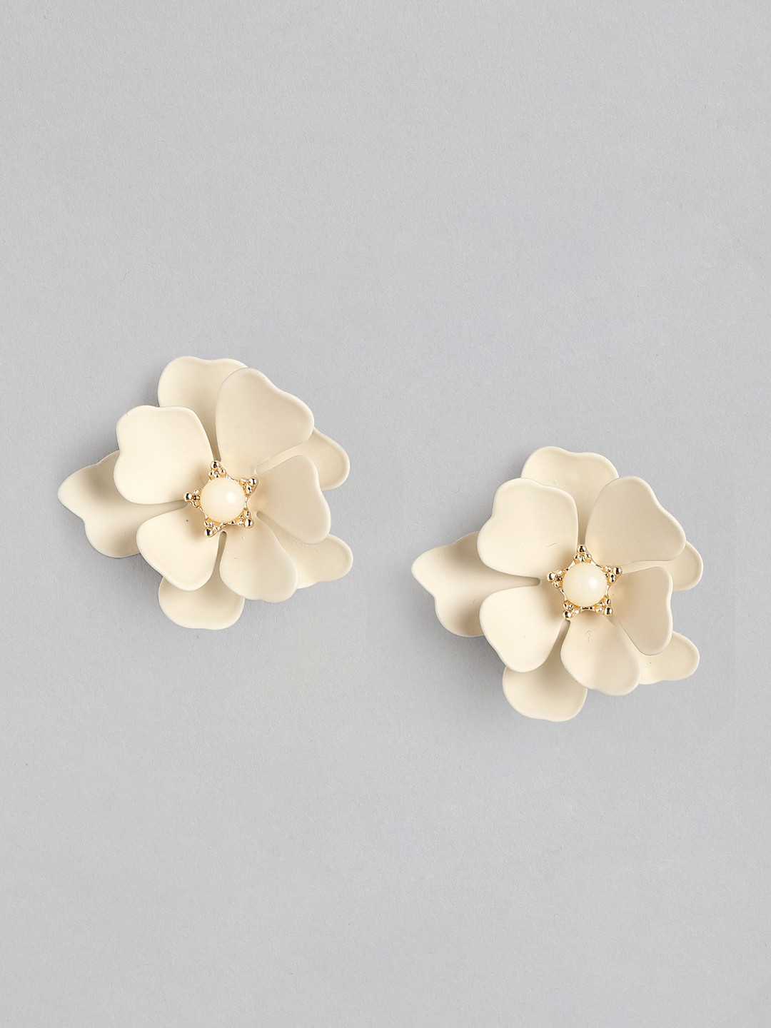 

Forever New Becky Camy Floral Studs, White