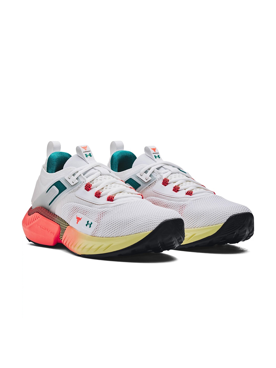 

UNDER ARMOUR Men Project Rock 5 Textured Gym Sports Shoes, White