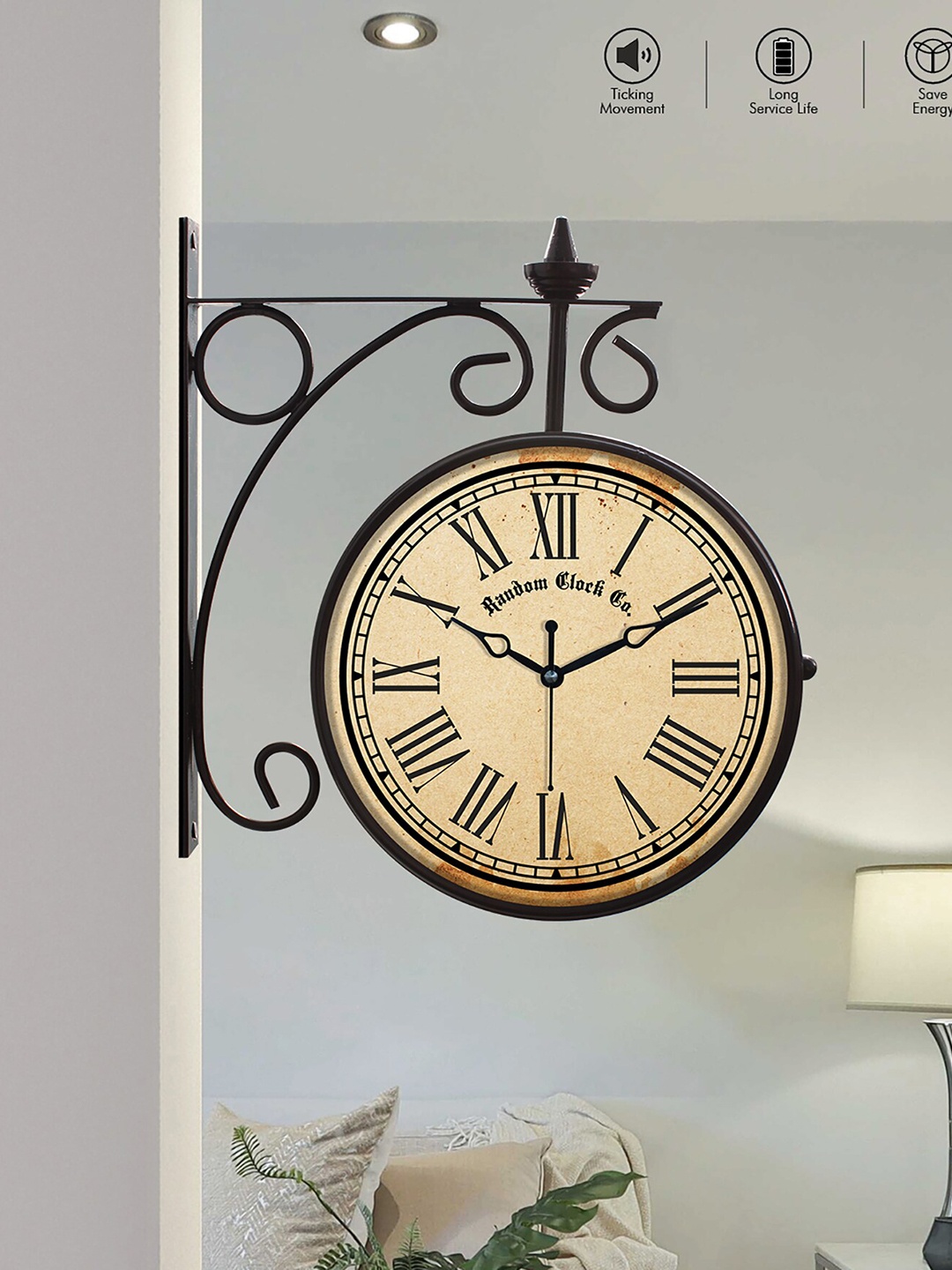 

RANDOM Brown & Black Vintage Wall Clock