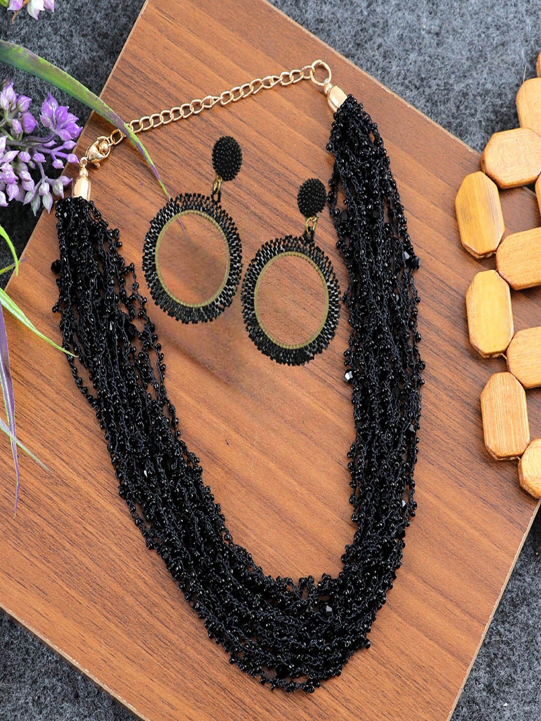 

UNIVERSITY TRENDZ Gold-Plated Beaded Jewellery Set