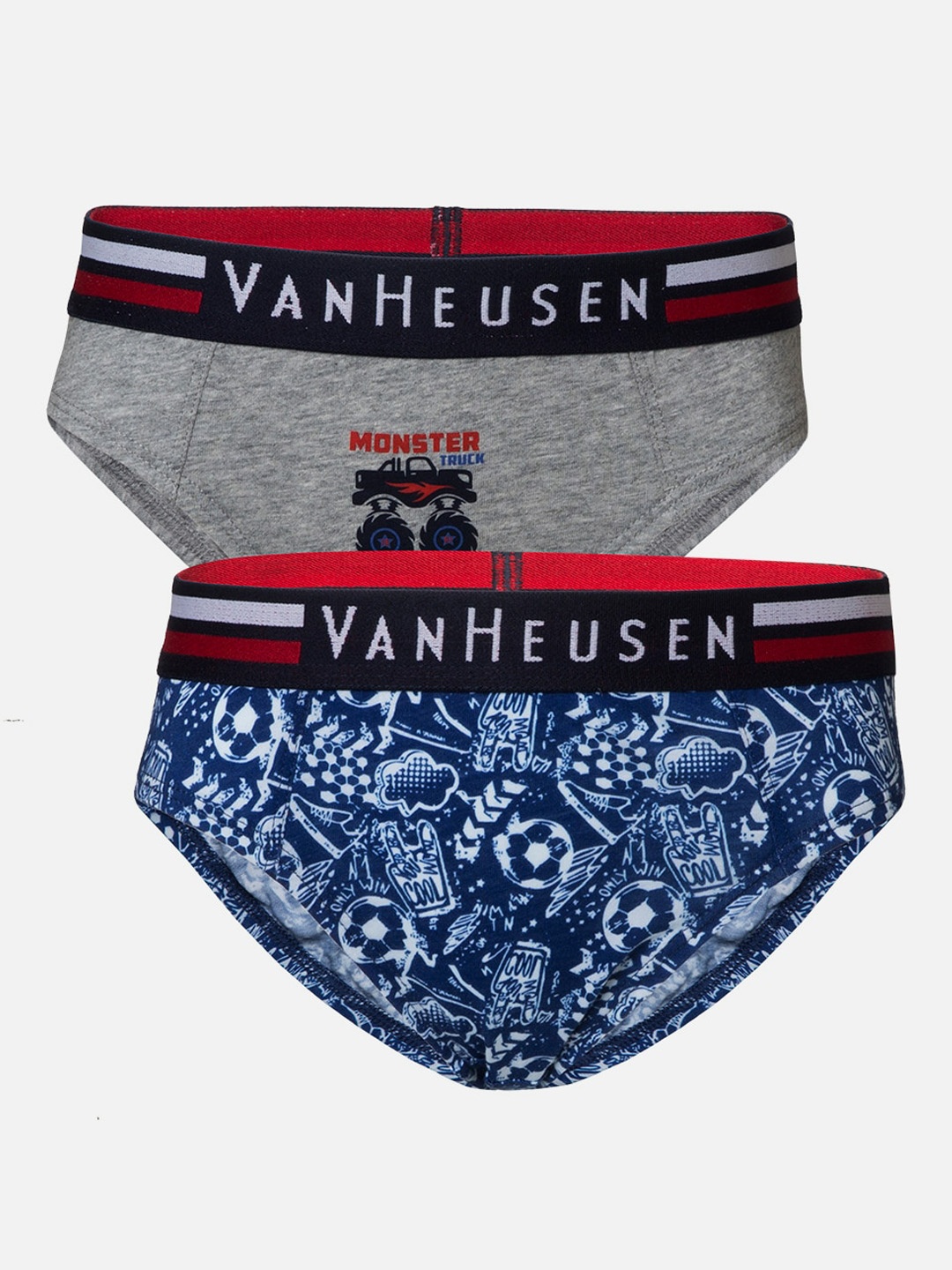 

Van Heusen Boys Pack of 2 Elastic Waistband Ultra Soft Briefs, Grey