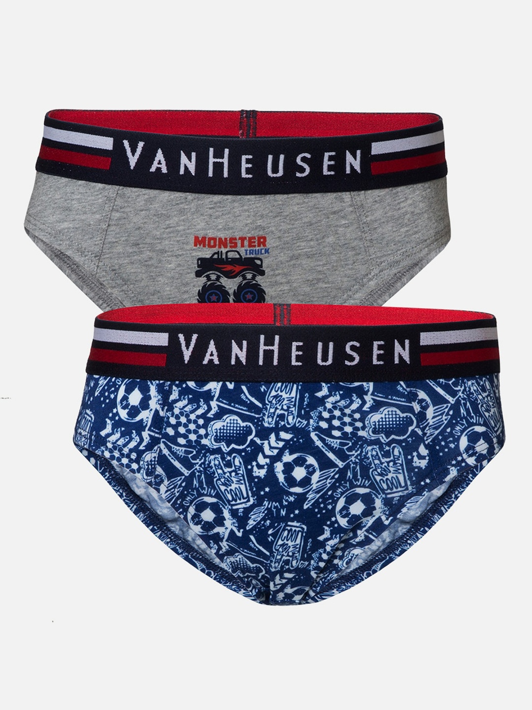 

Van Heusen Boys Pack of 2 Elastic Waistband Ultra Soft Briefs, Grey