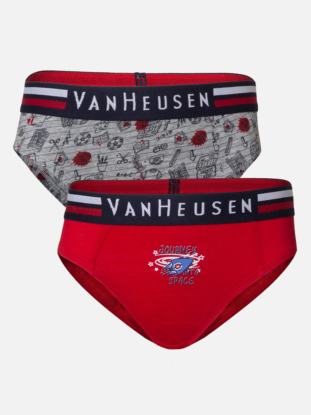 

Van Heusen Boys Pack of 2 Elastic Waistband Ultra Soft Briefs, Red