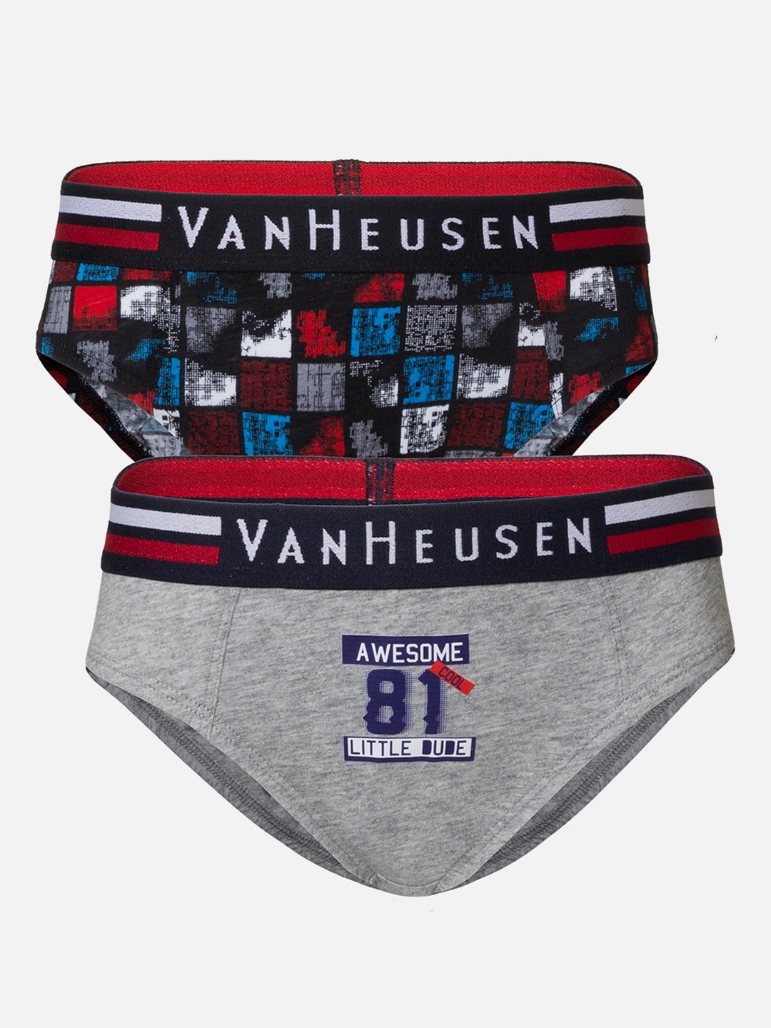 

Van Heusen Boys Pack of 2 Elastic Waistband Ultra Soft Briefs, Grey