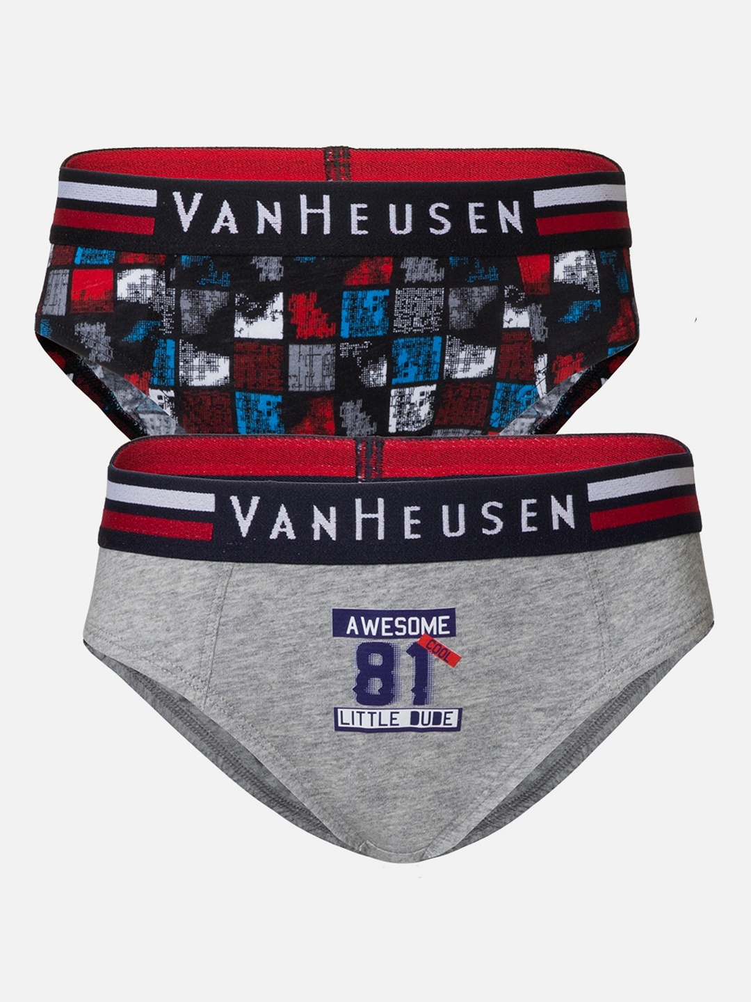 

Van Heusen Boys Pack of 2 Elastic Waistband Ultra Soft Briefs, Grey