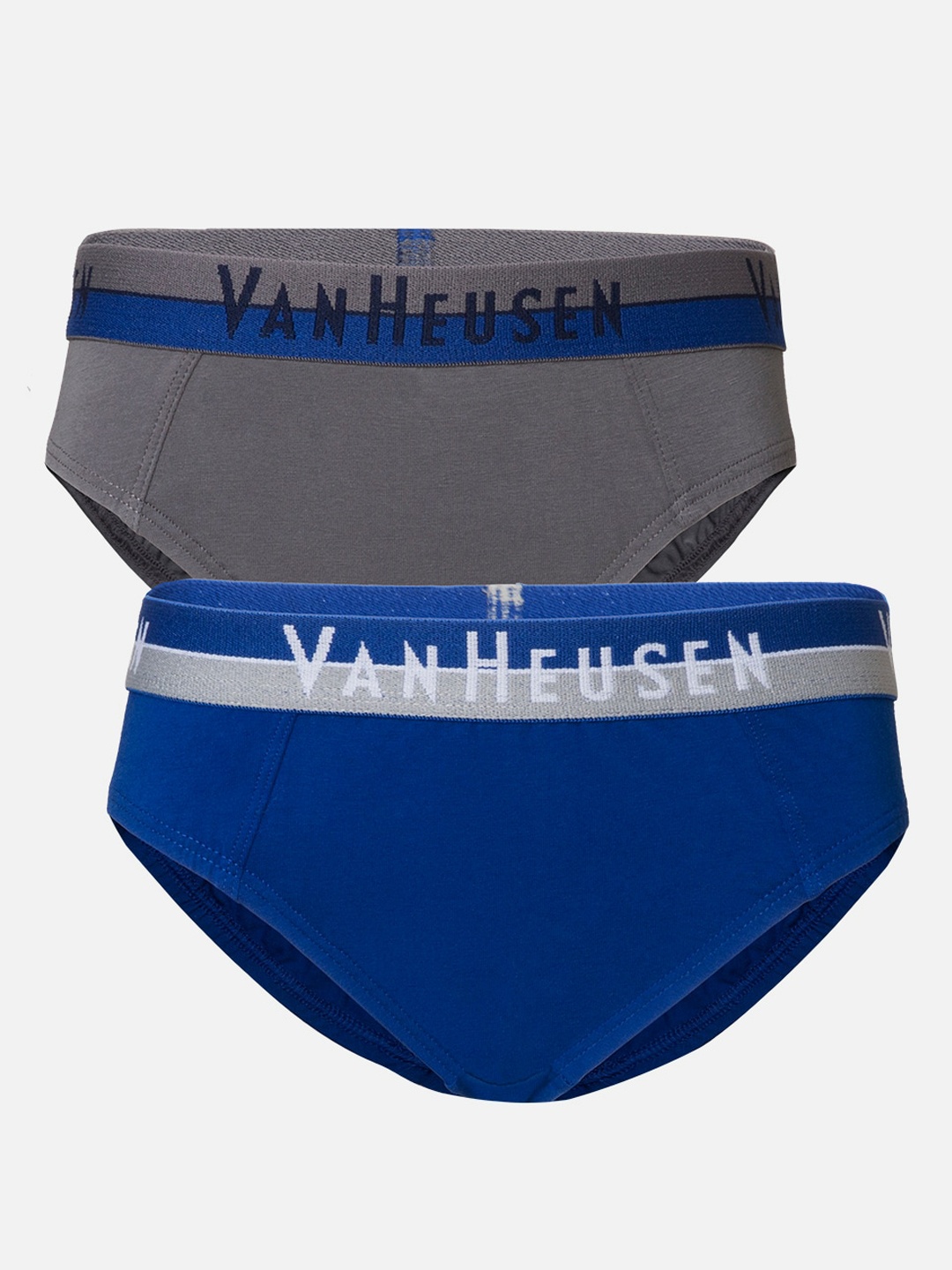 

Van Heusen Boys Pack of 2 Solid Anti Bacterial Colour Fresh Briefs, Grey