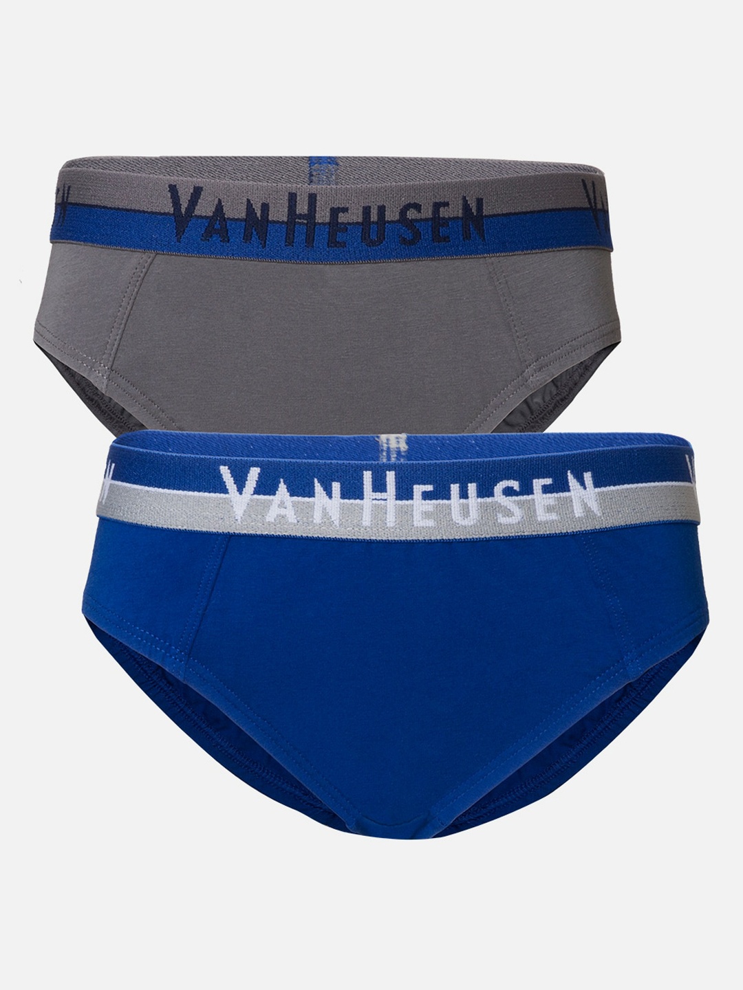 

Van Heusen Boys Pack of 2 Solid Anti Bacterial Colour Fresh Briefs, Blue