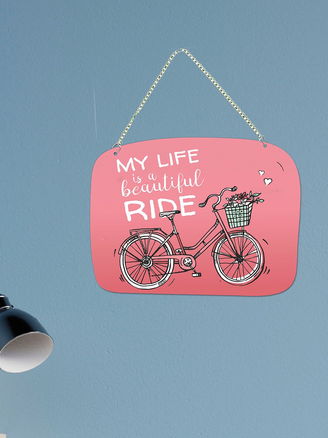 

ArtVibes Pink Beautiful Ride Quote Hanging Wall Decor