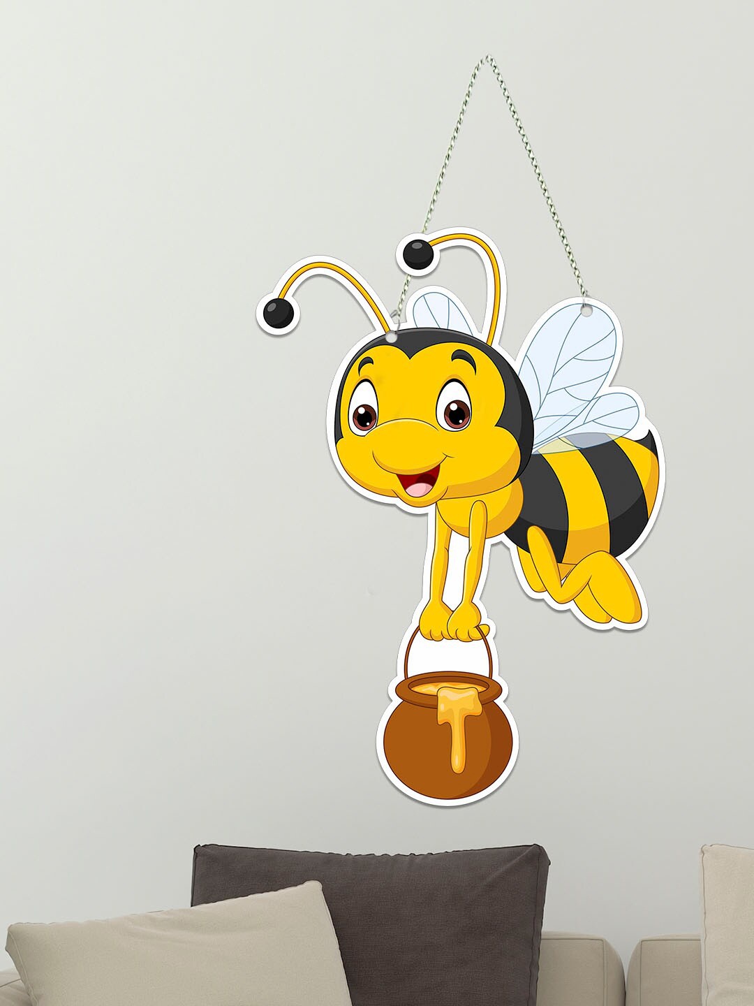 

ArtVibes Yellow Honey Bee Wooden Wall Decor