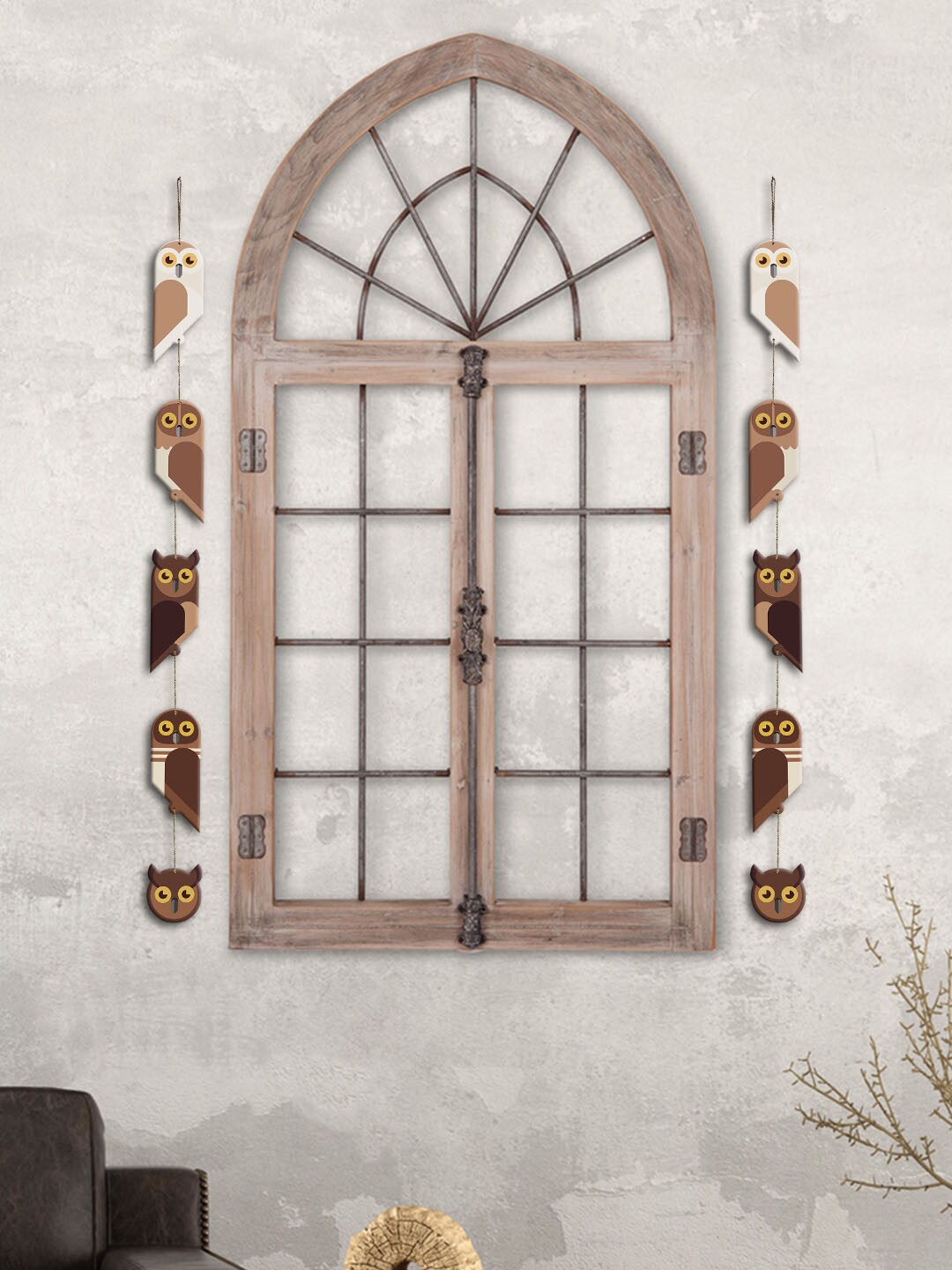 

ArtVibes Brown & Beige 2 Pieces Owls Wall & Door Hangings