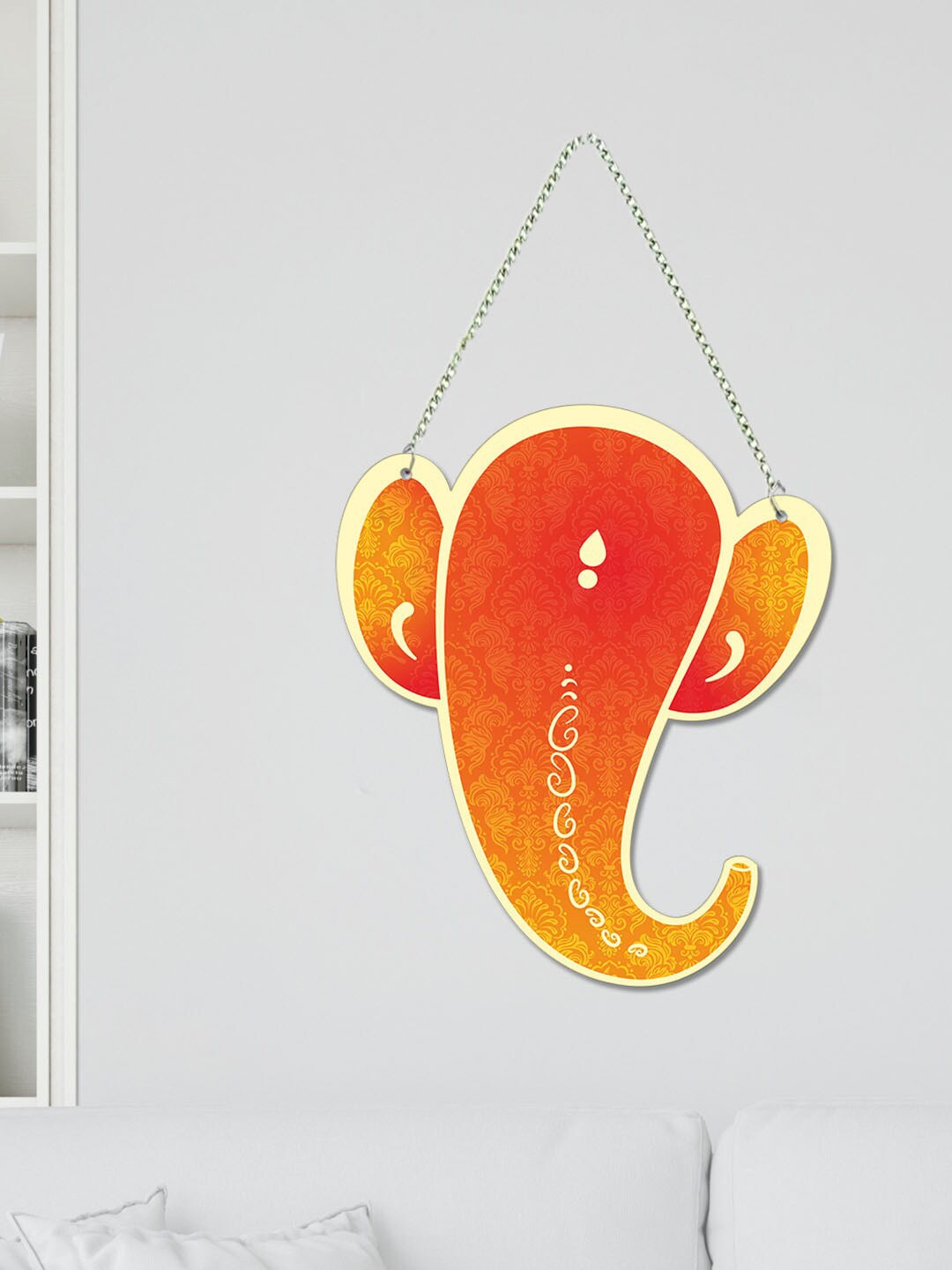 

ArtVibes Red & Orange-color Decorative Wooden Wall Hanging