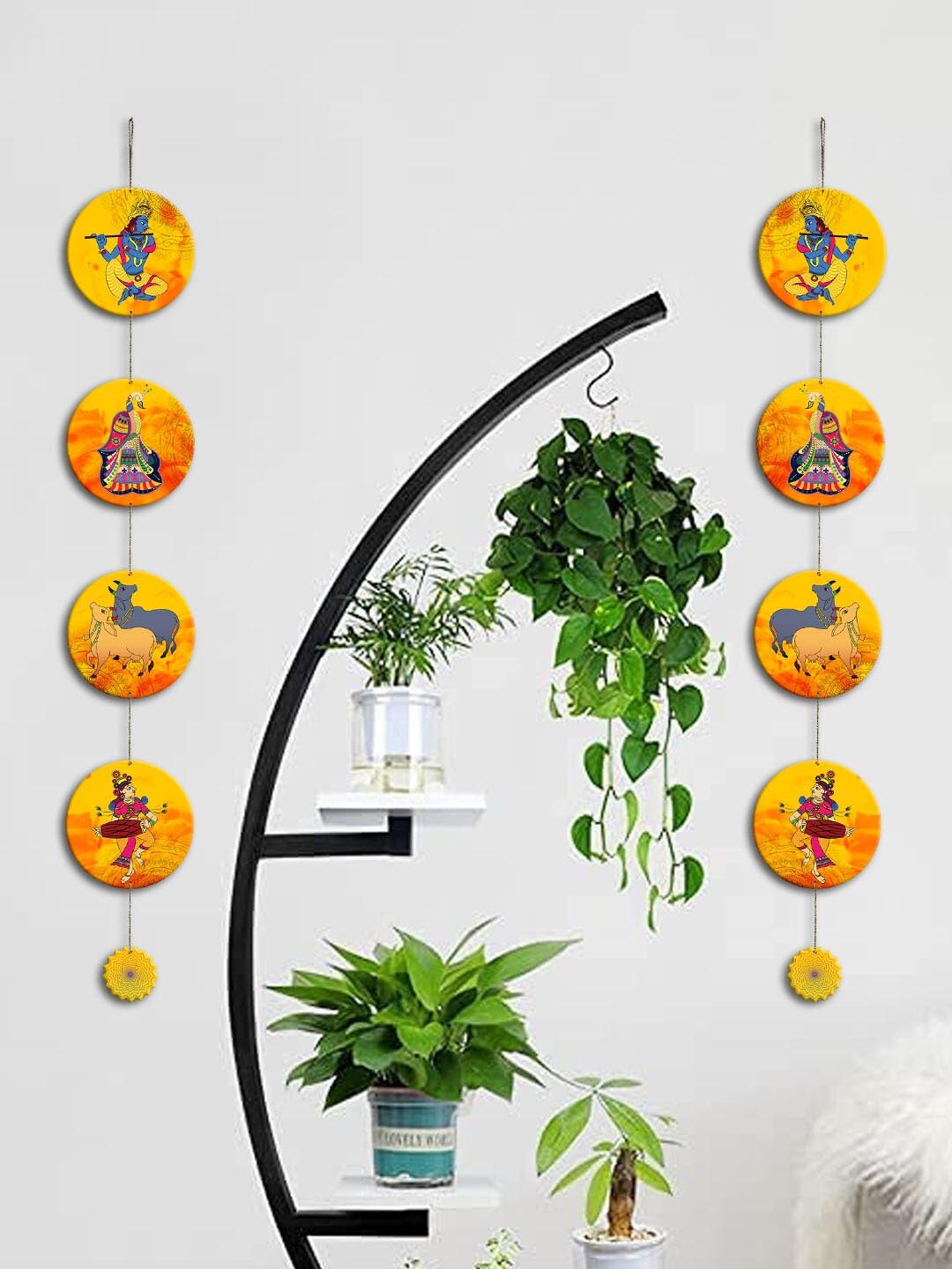 

ArtVibes Yellow 2 Pieces Religious Door Hanging Wall Decor