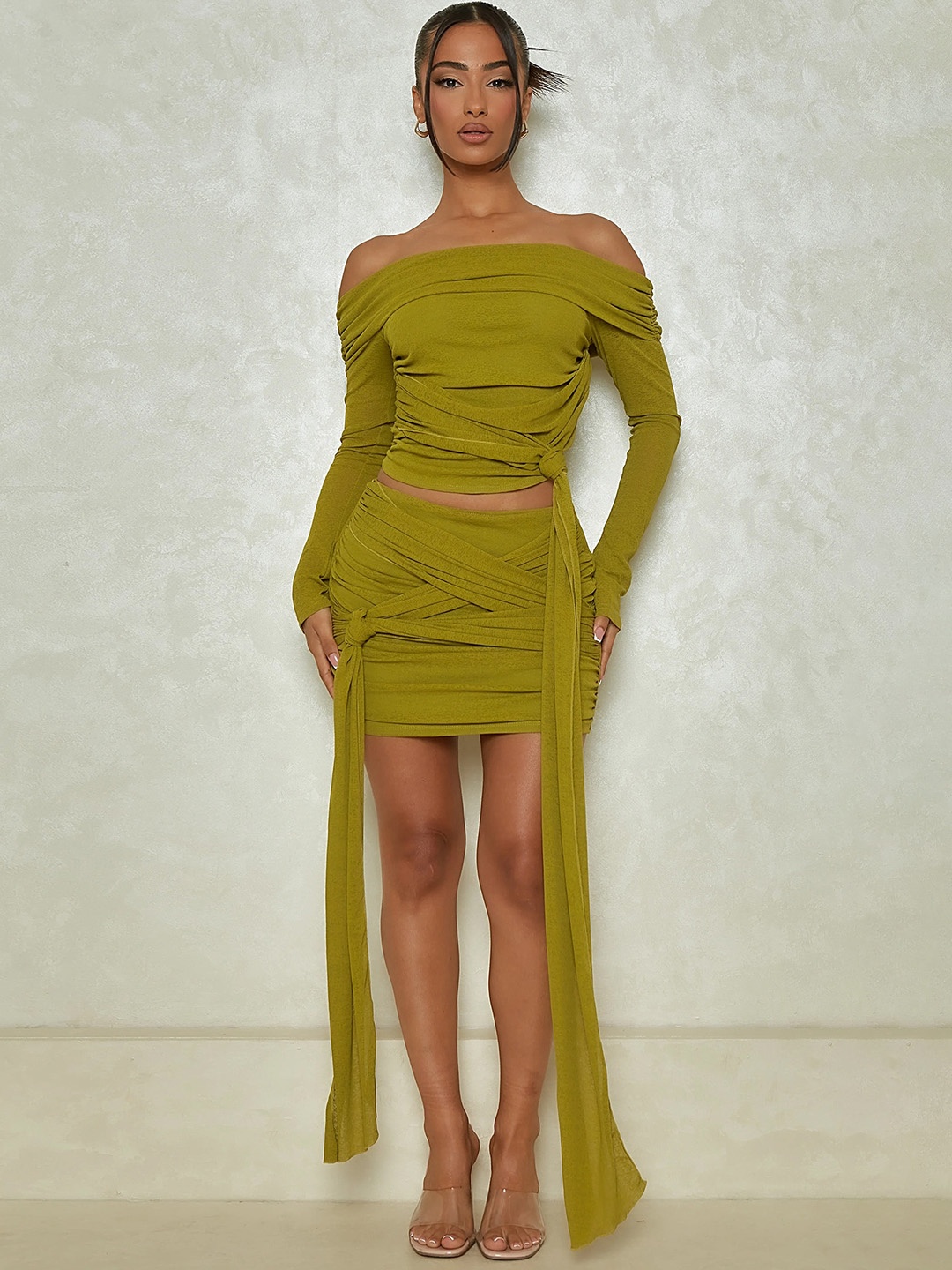 

LULU & SKY Off-Shoulder Co-Ords, Green