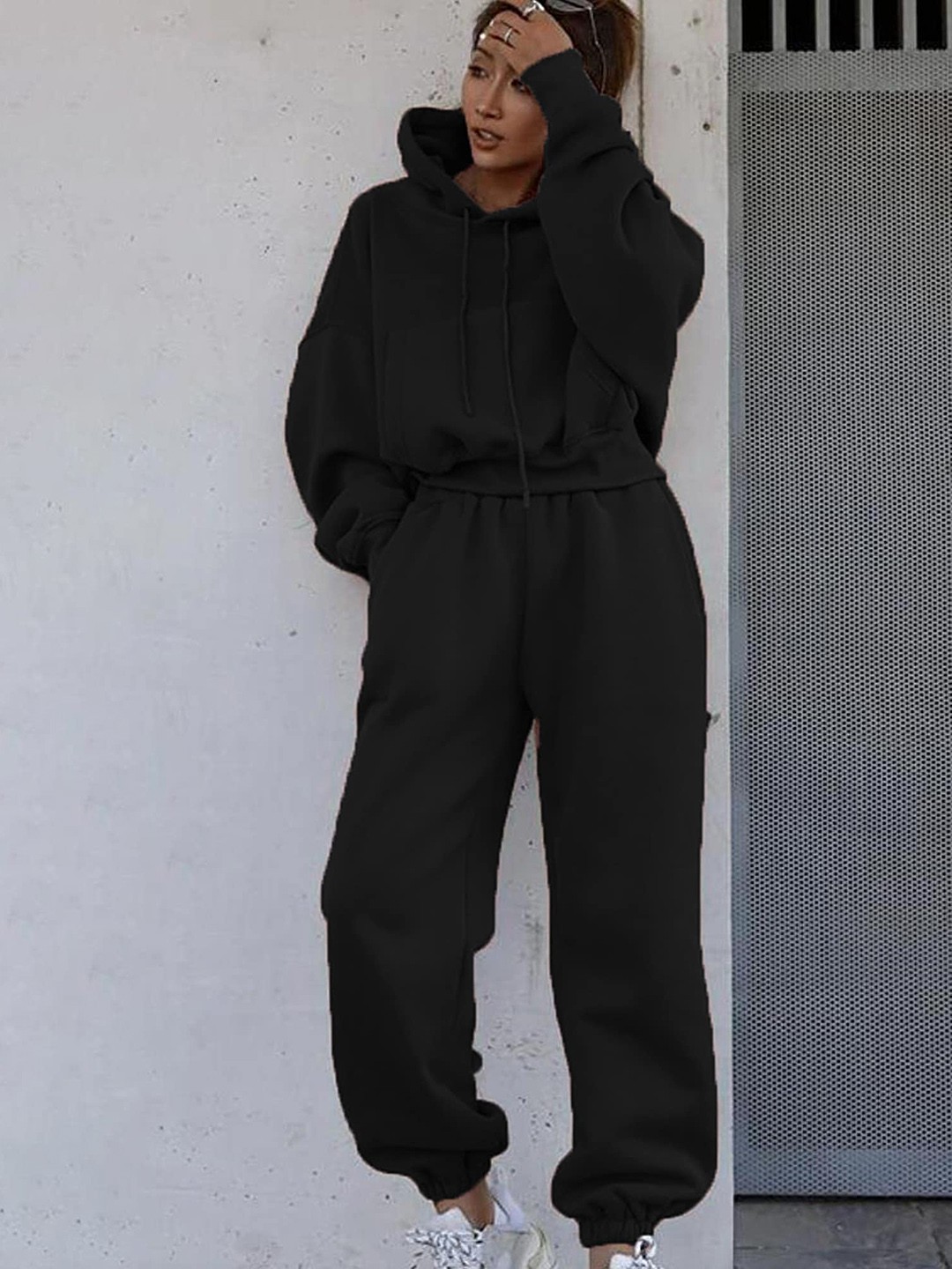 

LULU & SKY Hooded Sweatshirt and Track Pant, Black
