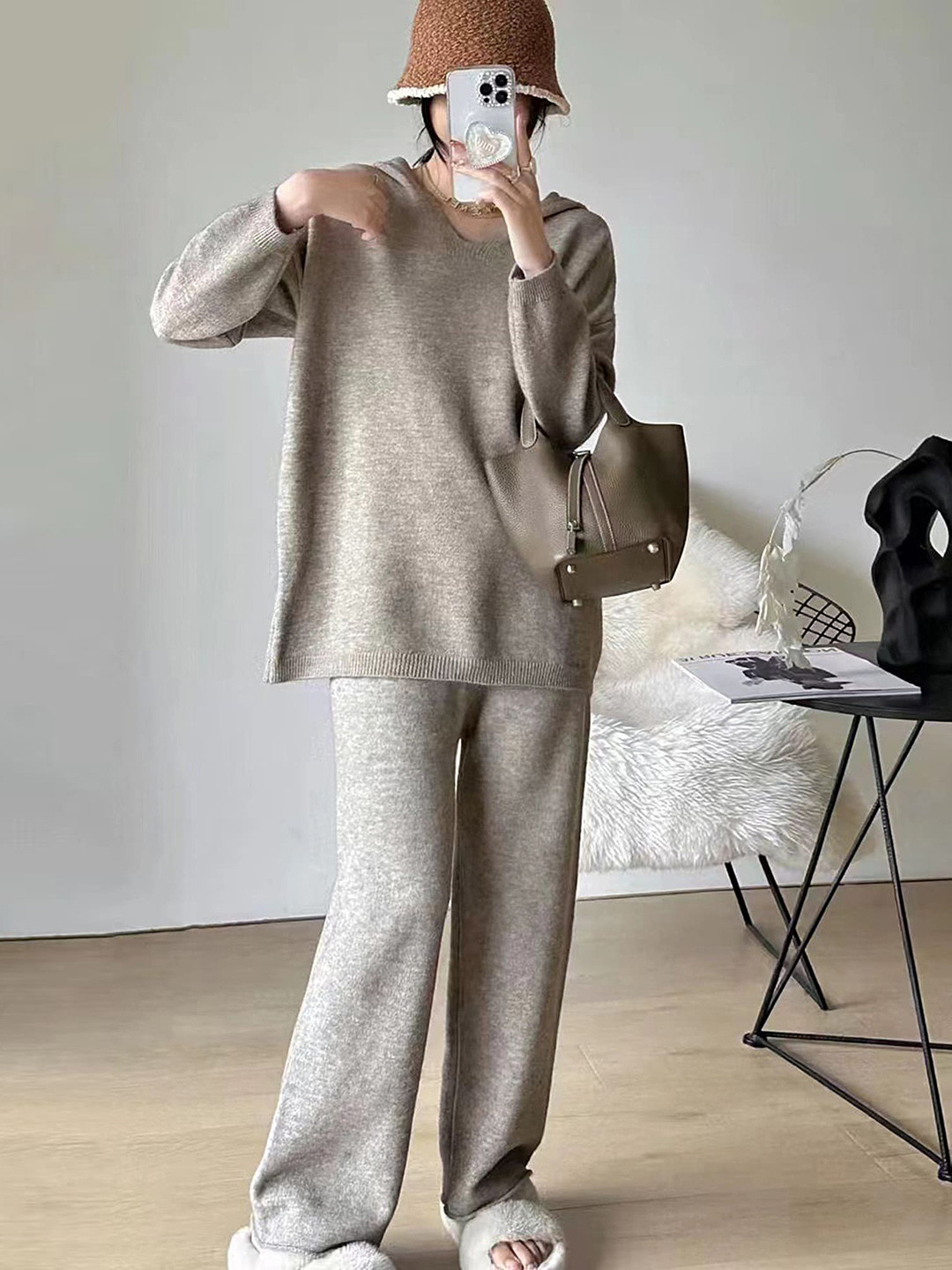 

LULU & SKY Hooded Top With Trousers, Grey