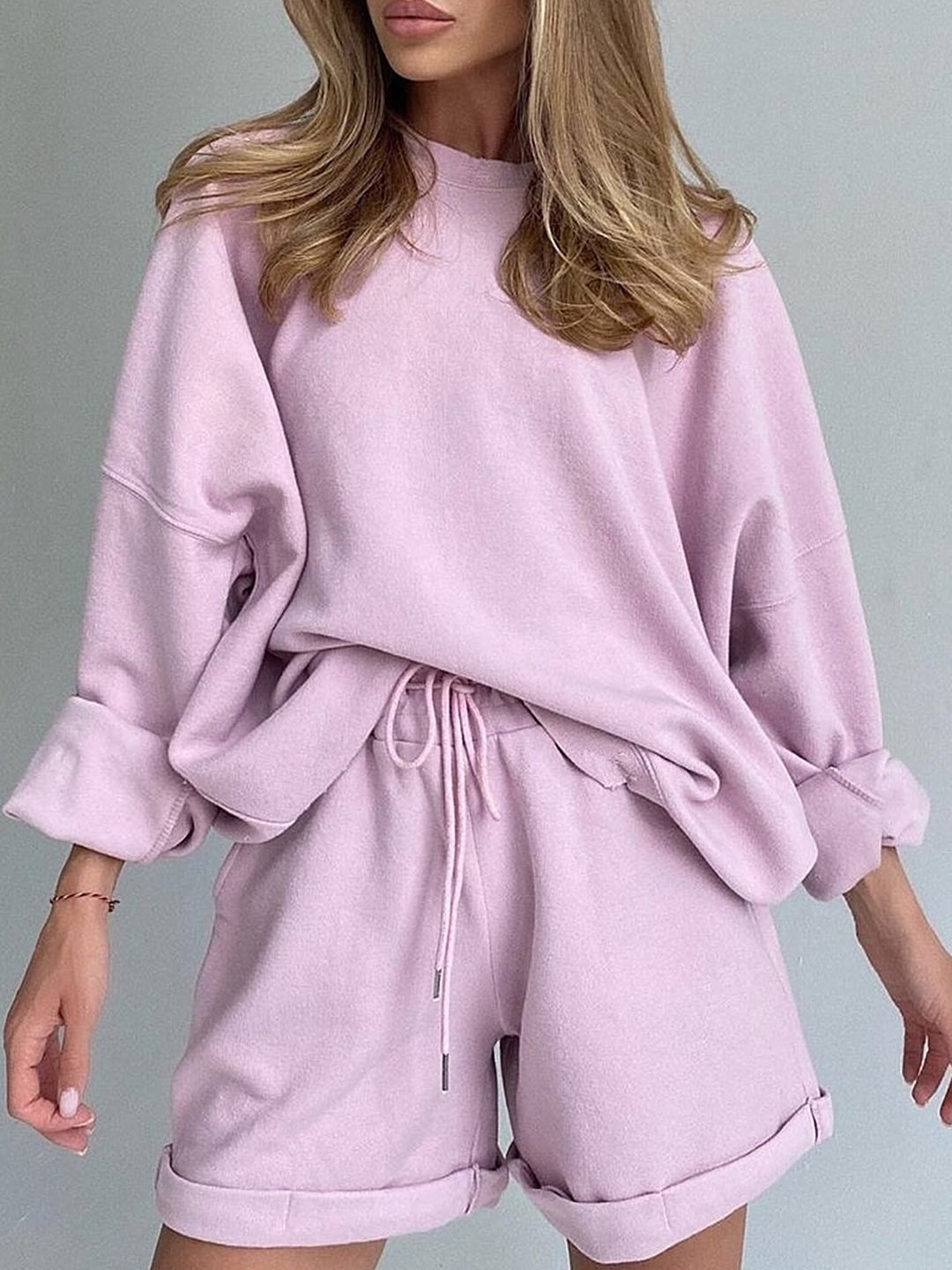 

LULU & SKY Round Neck Co-Ords, Pink