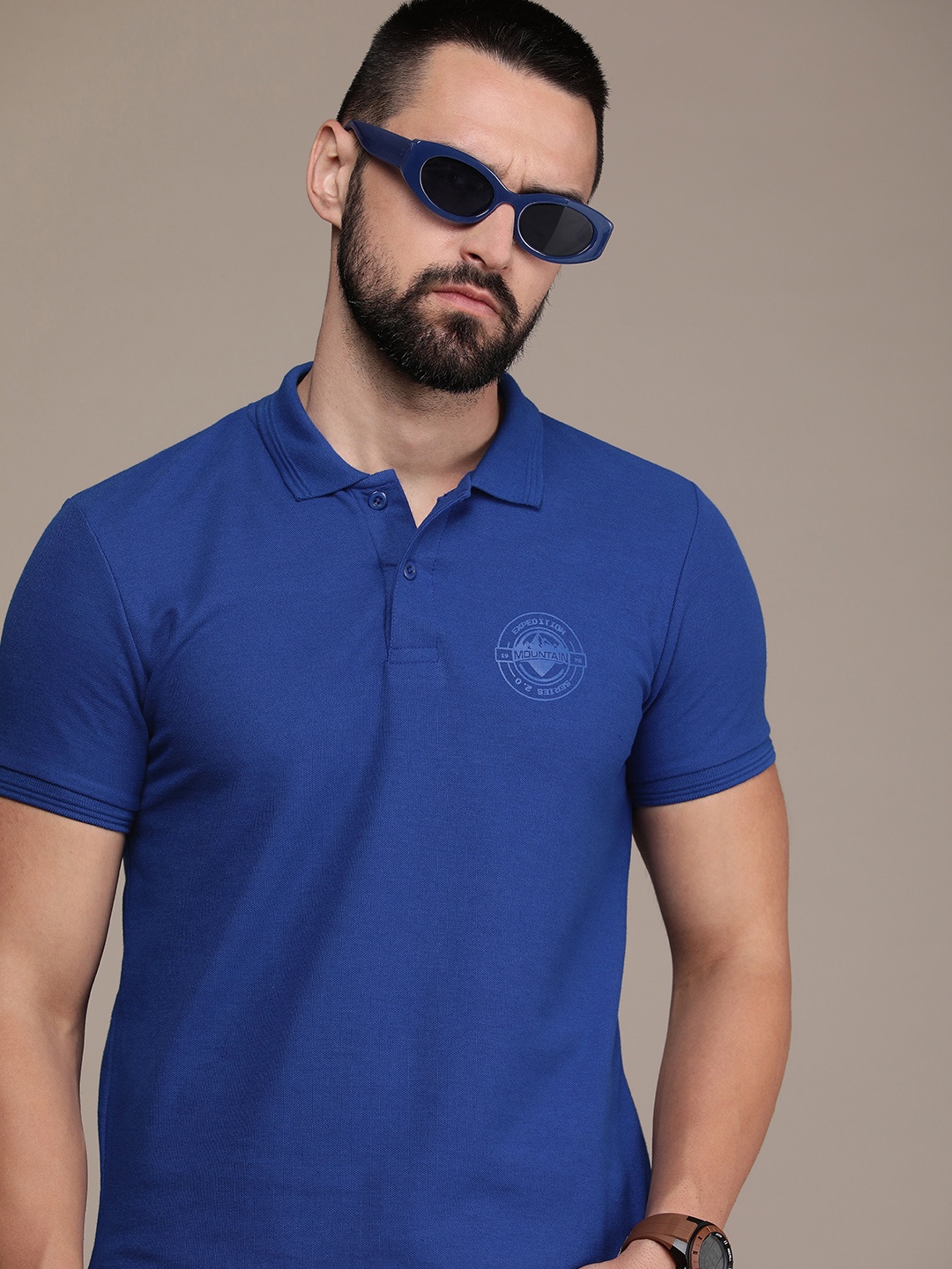 

The Roadster Life Co. Polo Collar T-shirt, Blue