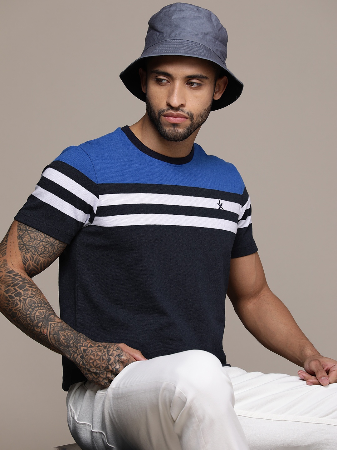 

The Roadster Lifestyle Co. Striped T-shirt, Blue