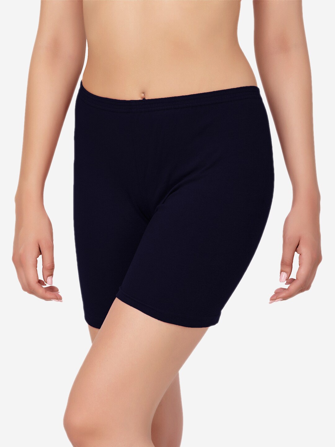 

In Care Women Mid Rise Pure Cotton Shorts, Navy blue