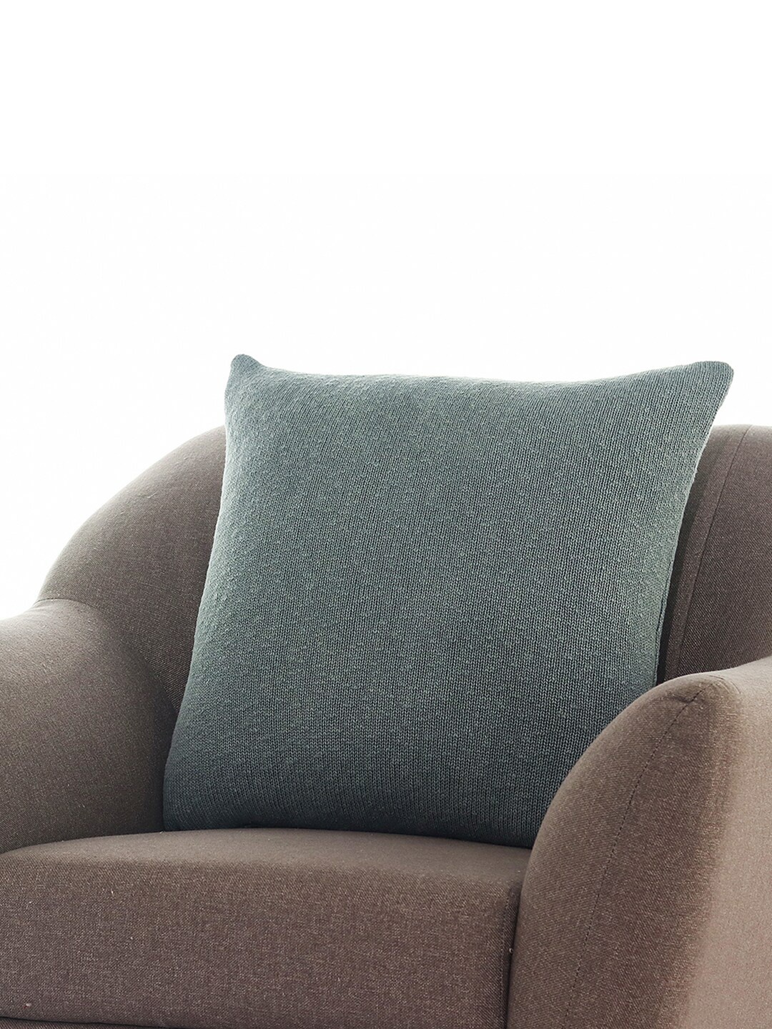 

Pluchi Grey Cotton Square Cushion Cover