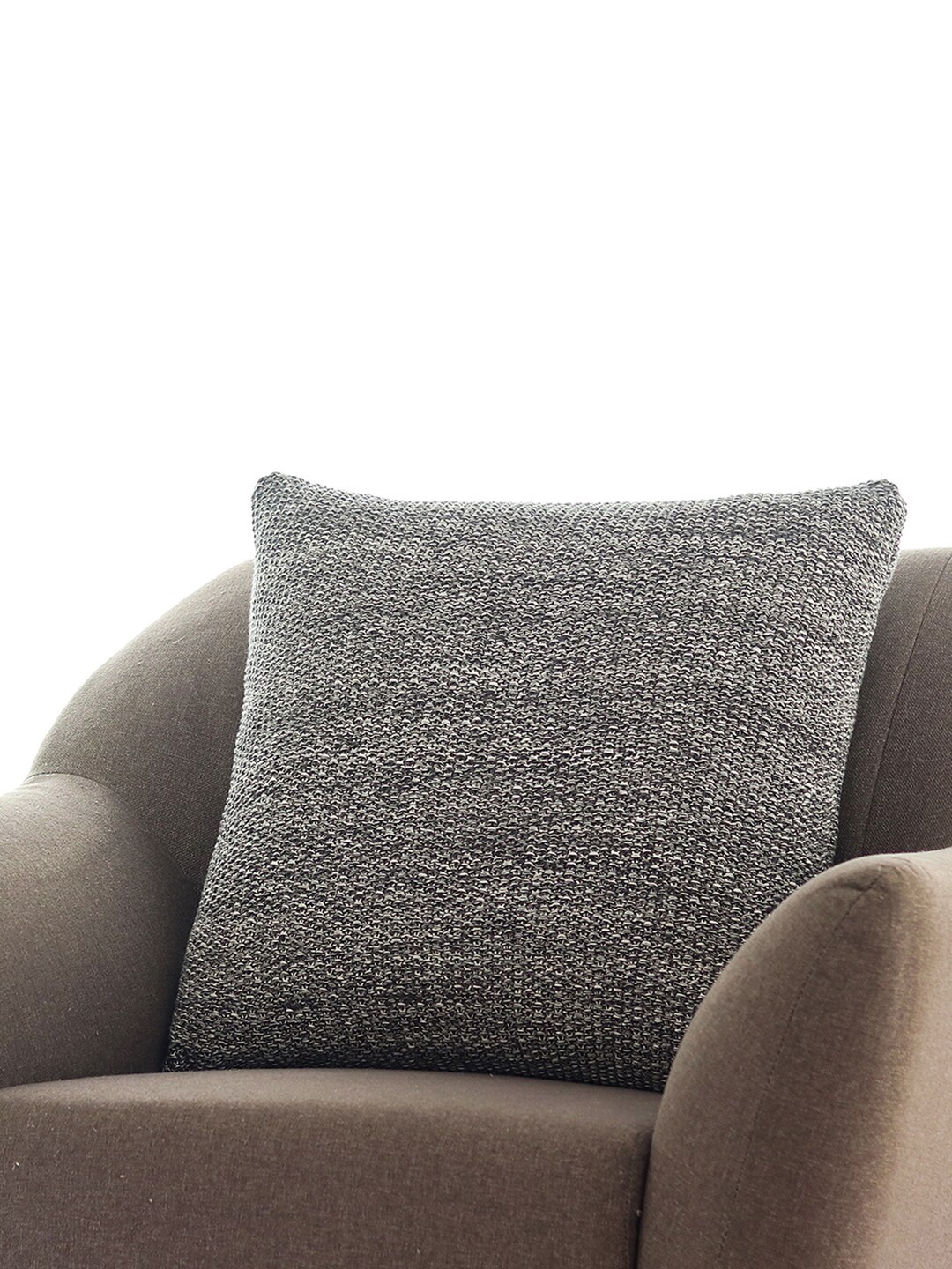 

Pluchi Grey Pure Cotton Square Cushion Cover