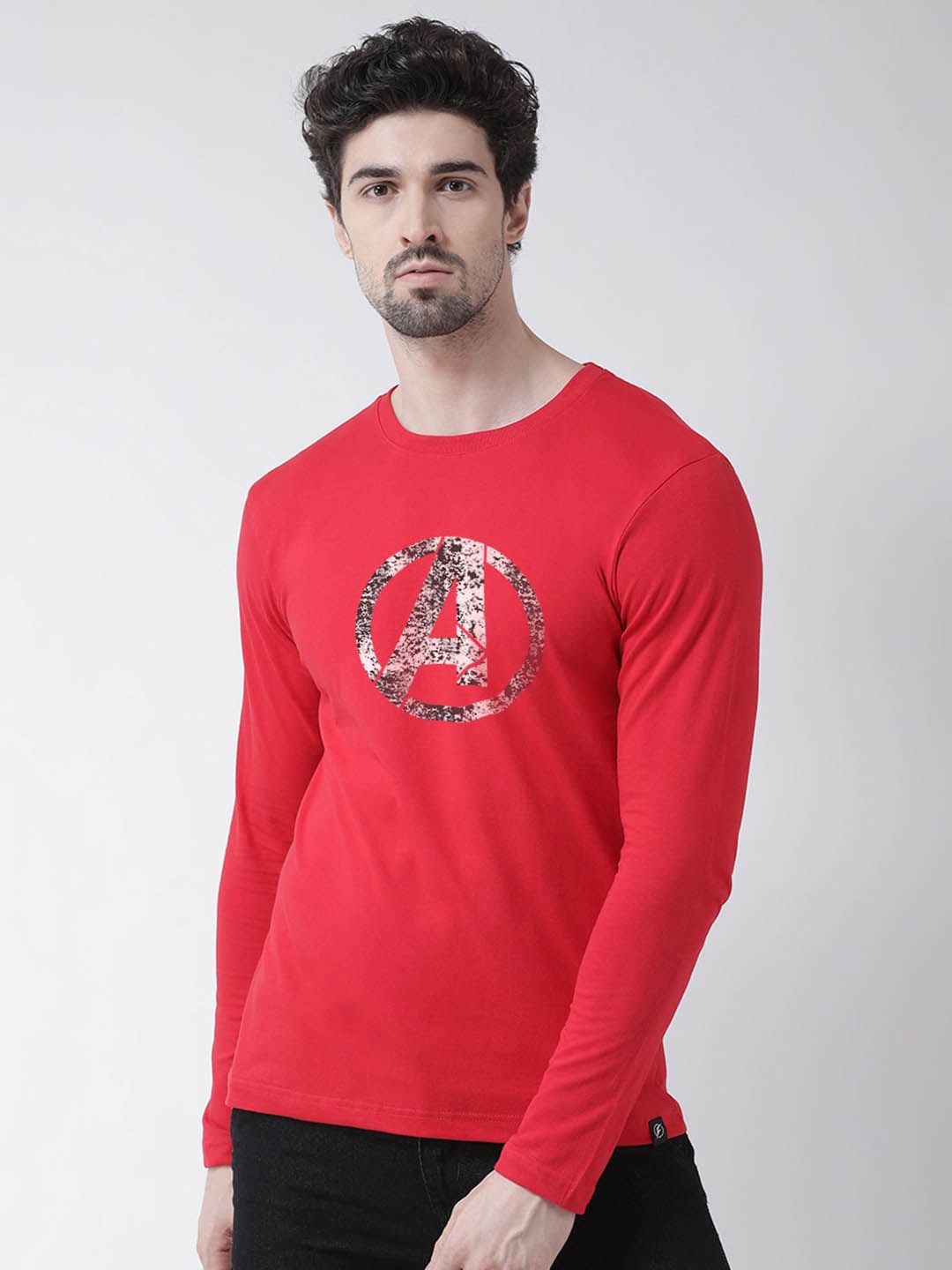 

Friskers Graphic Avengers Printed Slim Fit Pure Cotton T-Shirt, Red