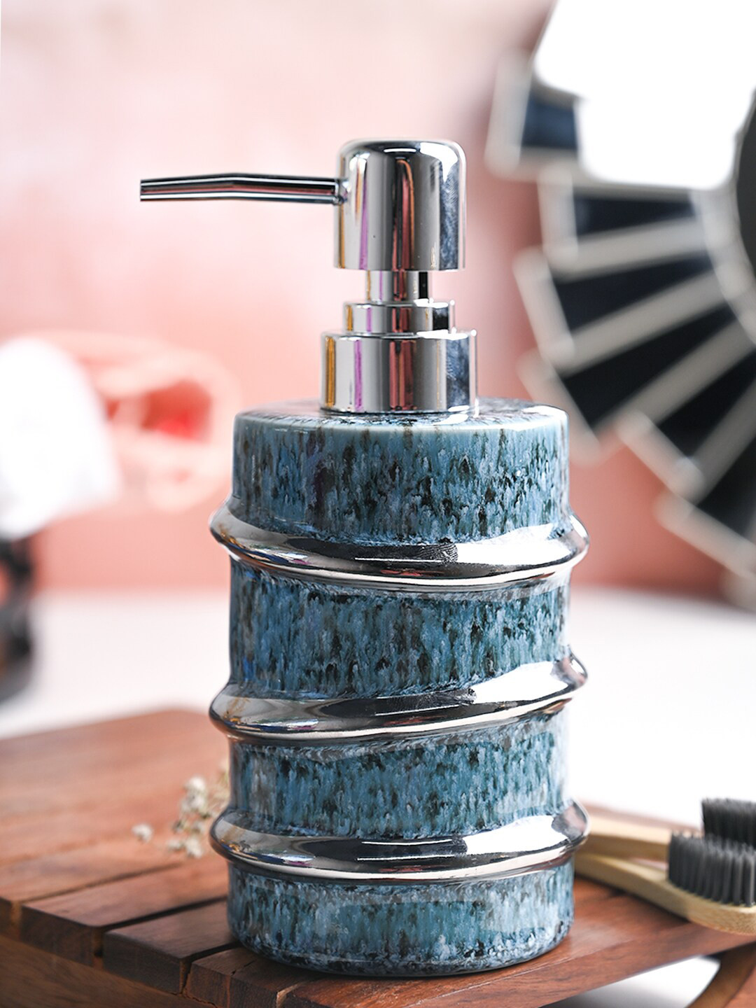 

MARKET99 Blue Spiral Style Soap Dispenser 350 ml