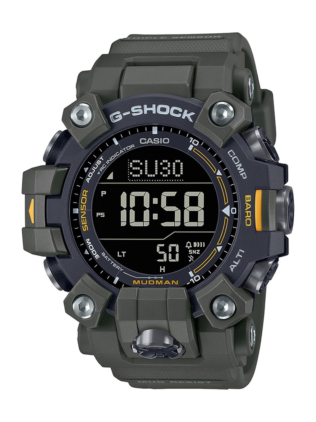 

CASIO Men G-Shock GW-9500-3DR Digital Dial Military Green Resin Strap Watch G1445, Black