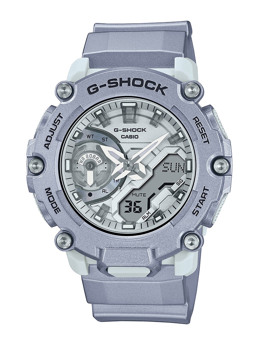 

CASIO Men Water Resistance Analogue & Digital Chronograph Watch G1414, Silver