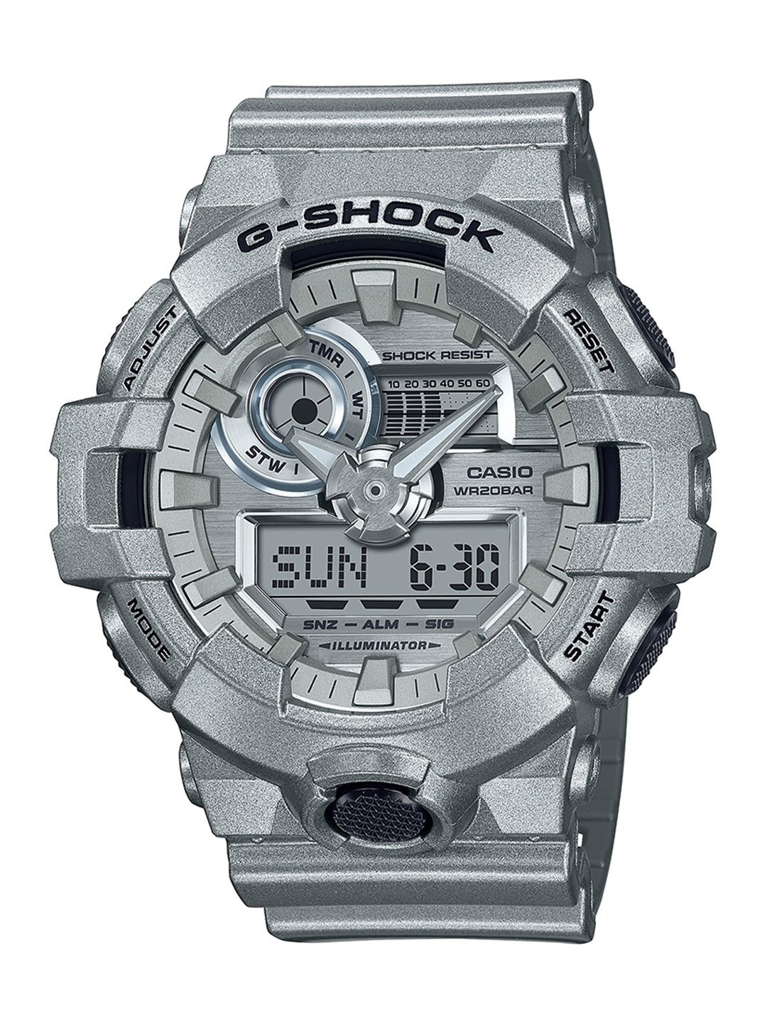 

CASIO Men Water Resistance Analogue And Digital Chronograph Watch G1415, Grey