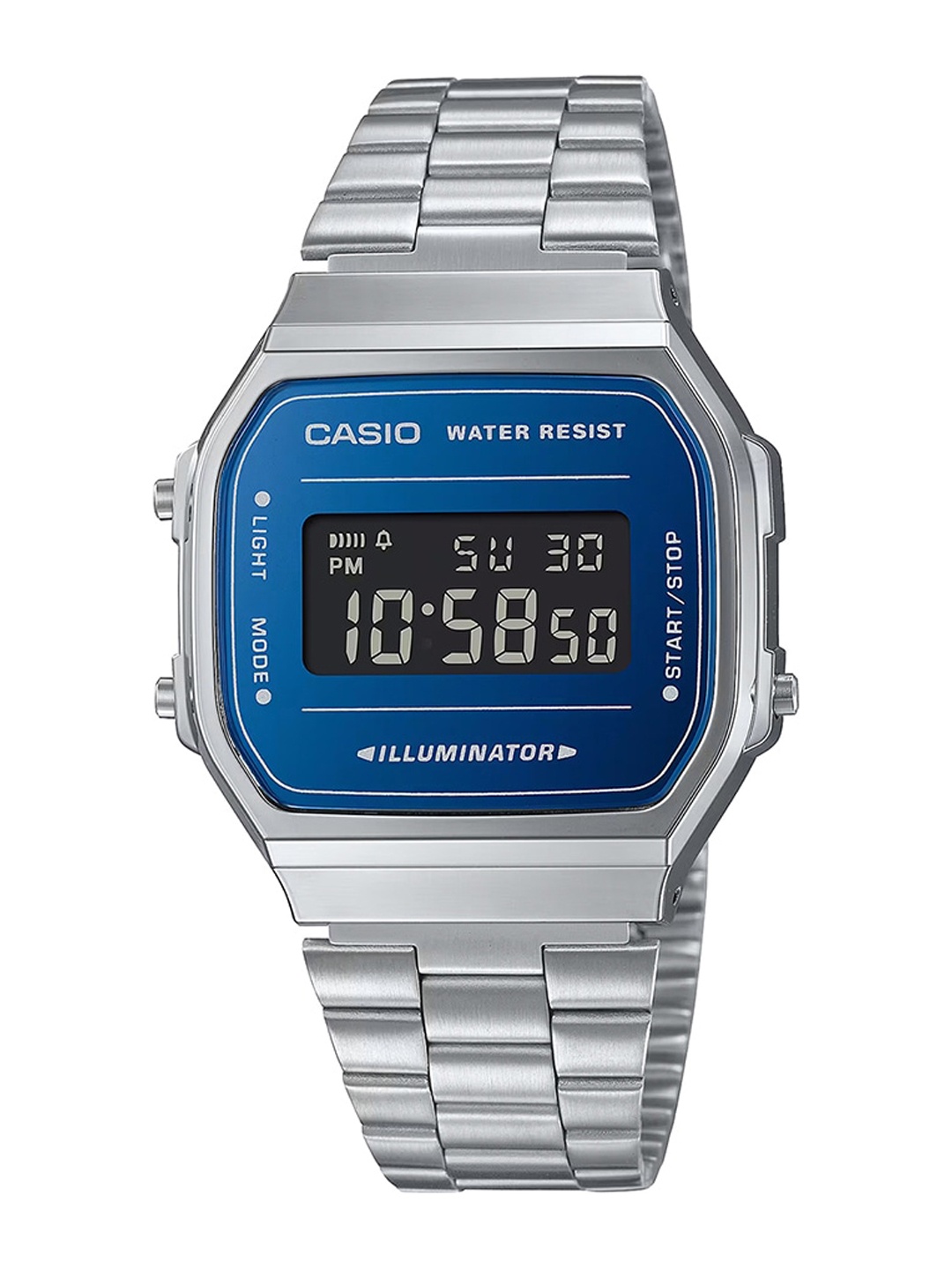 

CASIO Unisex Vintage Series Stainless Steel Wrap Around Straps Digital Chronograph Watch, Silver