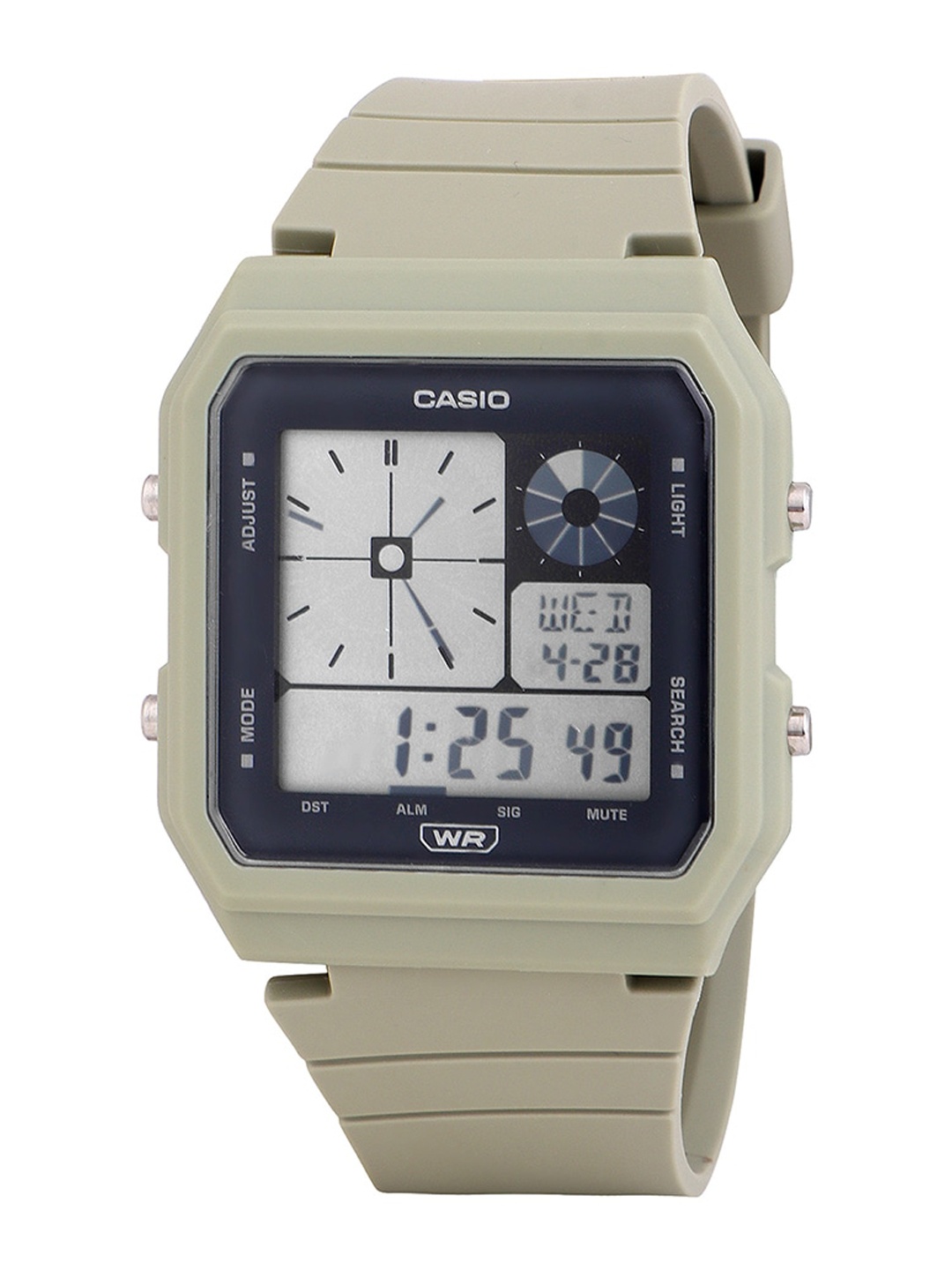 

CASIO Unisex Water Resistance Analogue & Digital Chronograph Watch D312, White