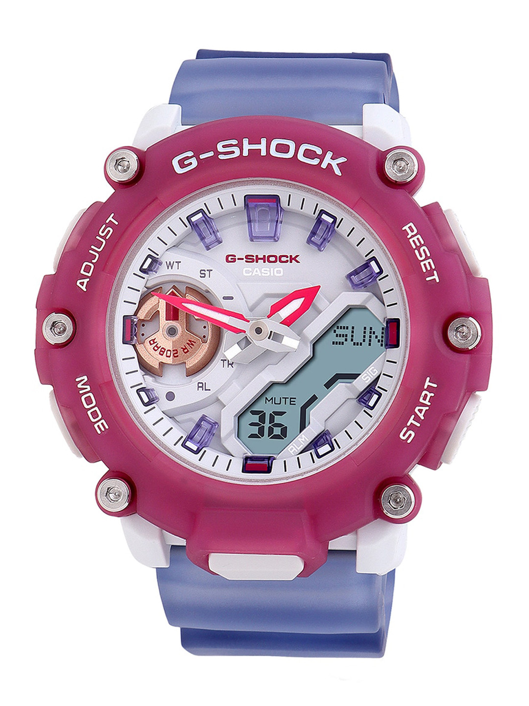 

CASIO Women Printed Dial & Rubber Straps Analogue and Digital Multi Function Watch G1423, Blue