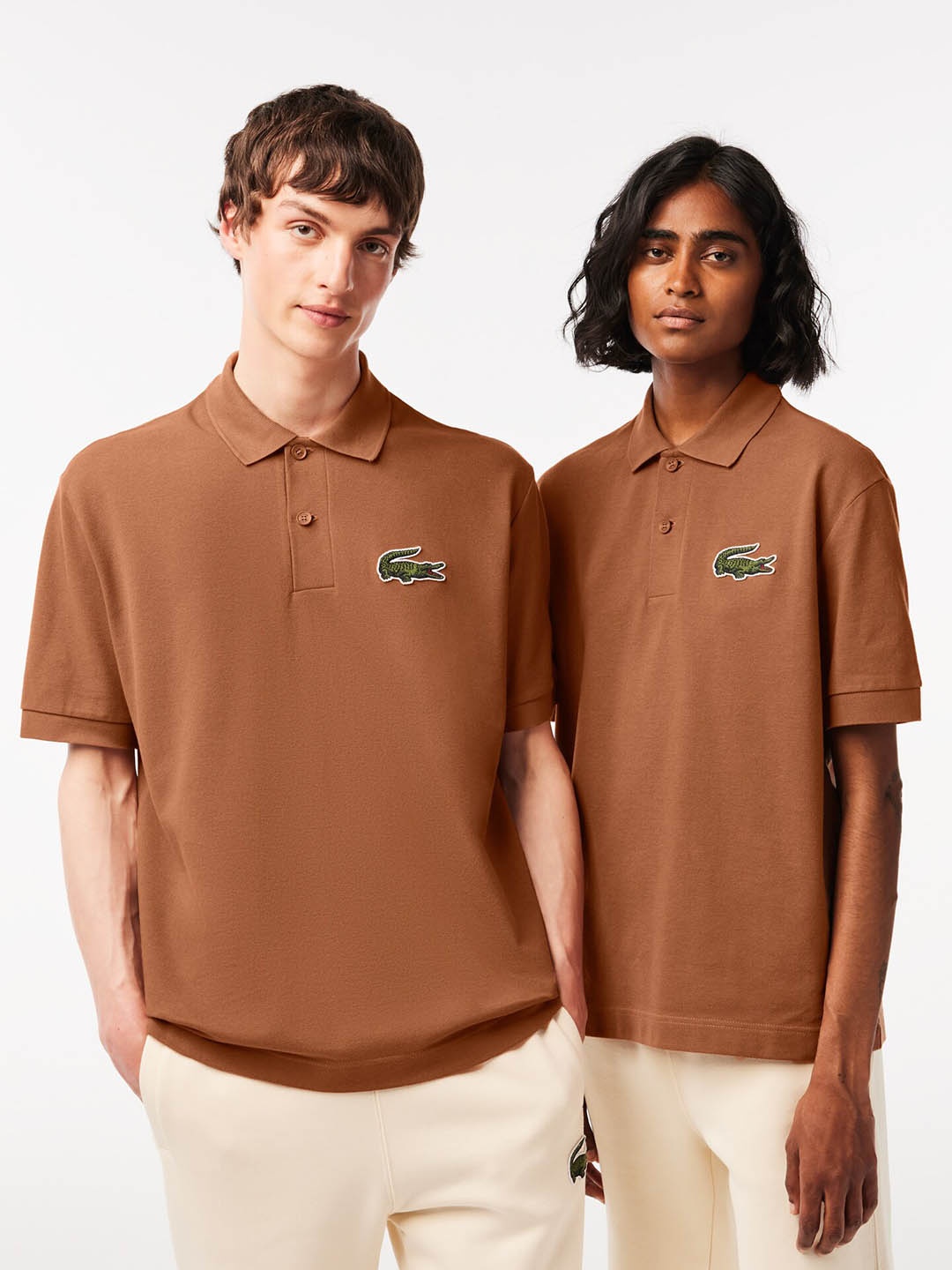 

Lacoste Polo Collar Cotton T-shirt, Brown