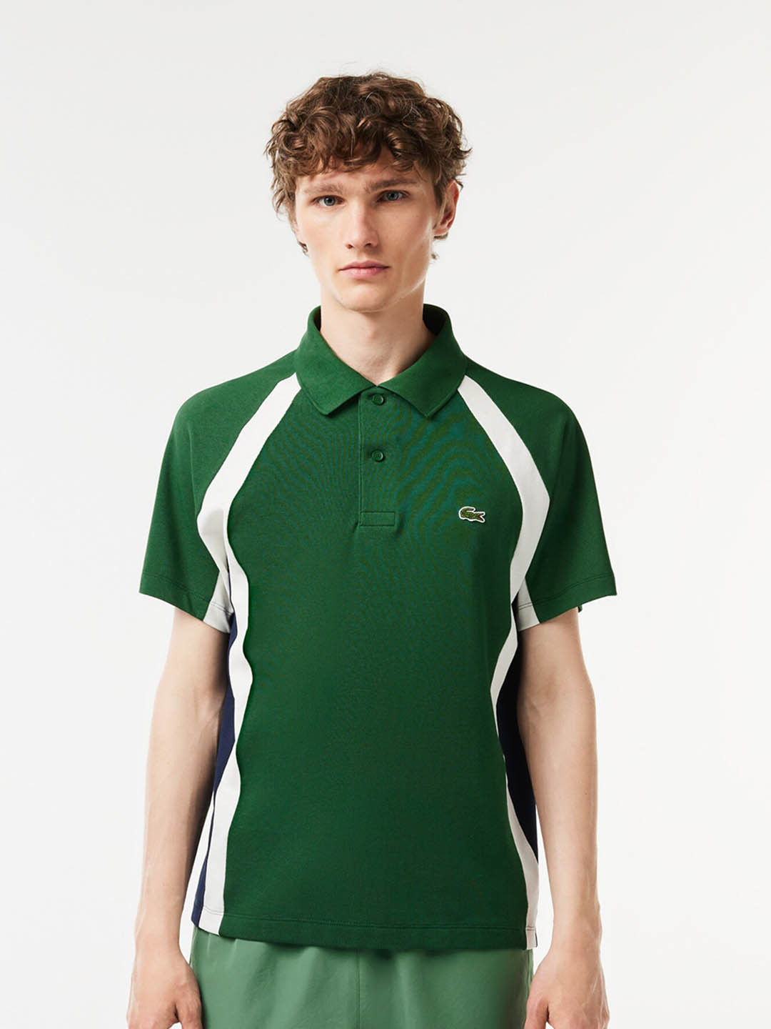 

Lacoste Polo Collar Colourblocked T-shirt, Green