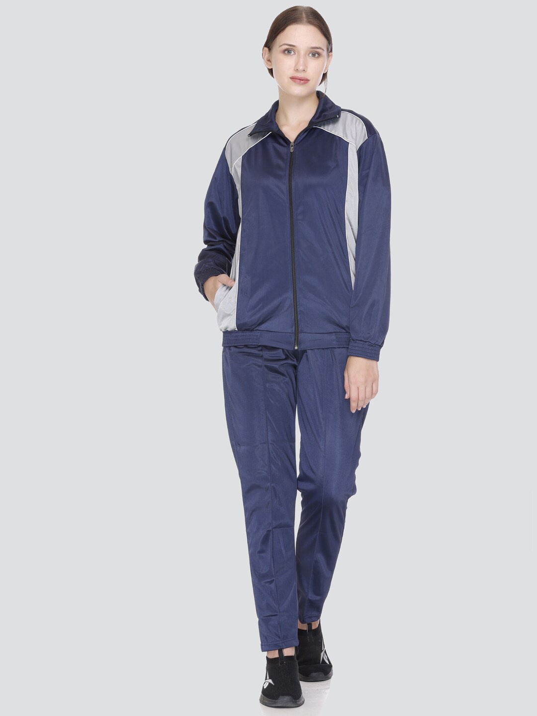 

ELPIDA Colourblocked Cotton Tracksuits, Blue