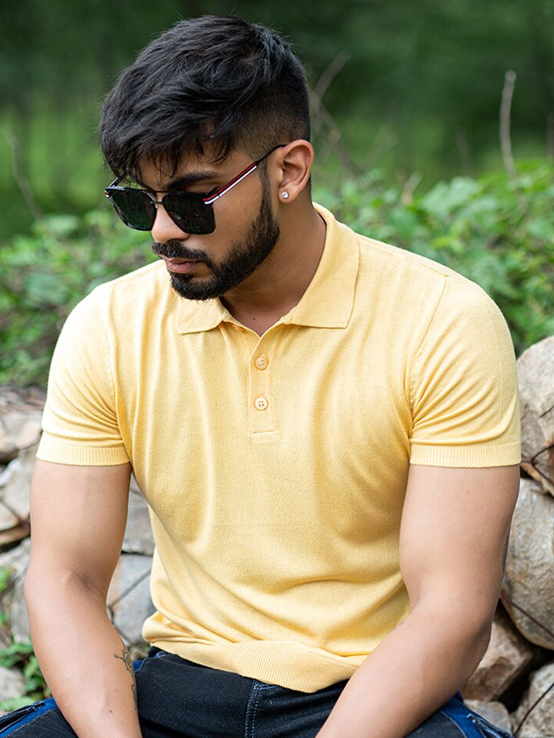 

Tistabene Relaxed Fit Polo Collar Cotton T-shirt, Yellow
