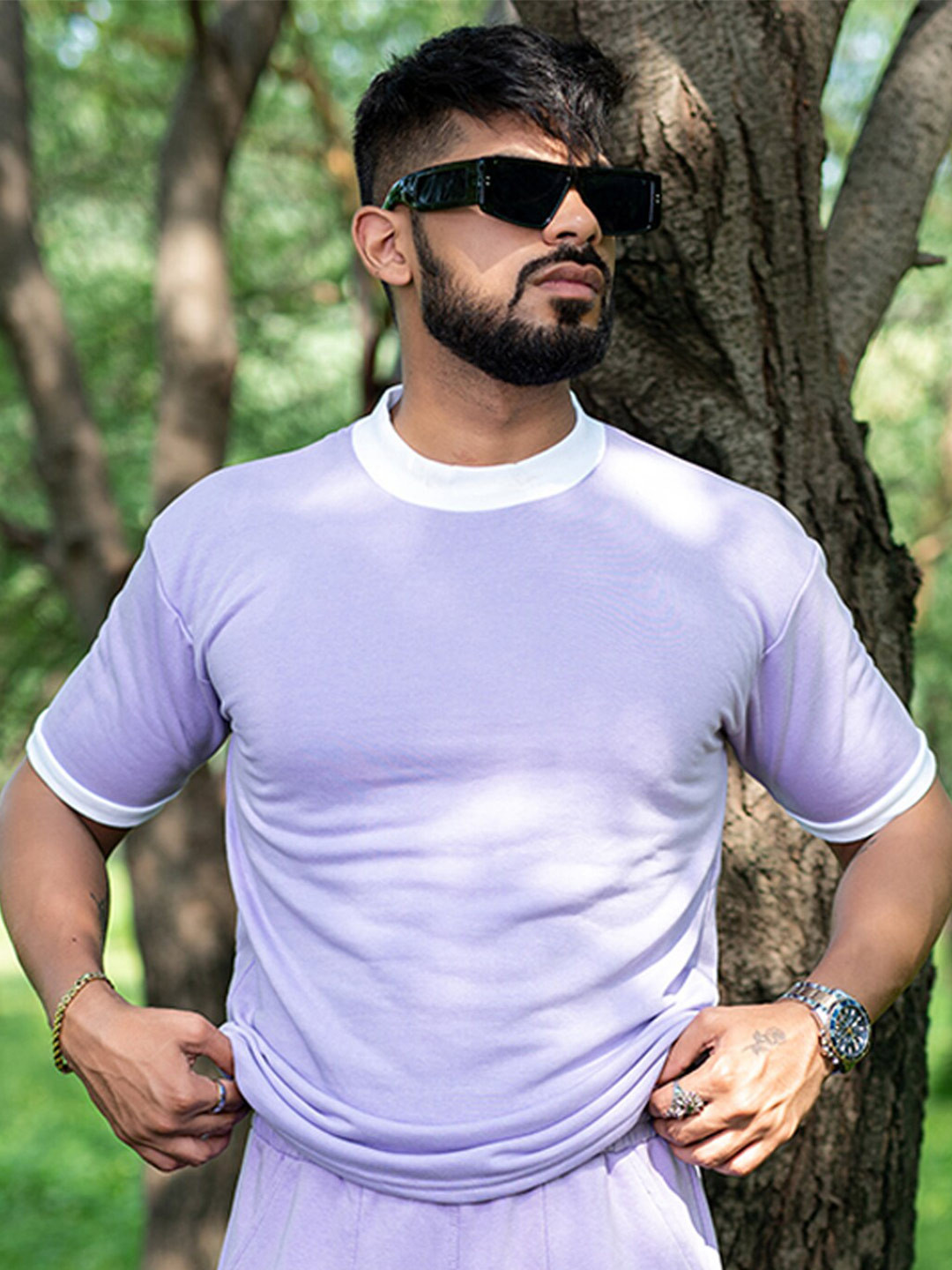 

Tistabene Relaxed Fit Round Neck Cotton T-shirt, Lavender