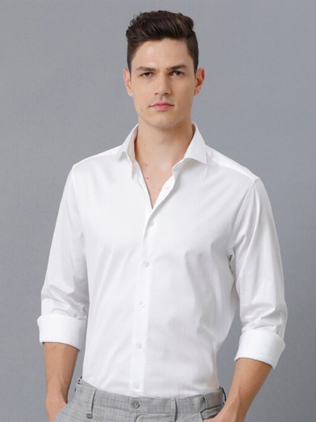 

Aldeno Linen Comfort Opaque Formal Shirt, White