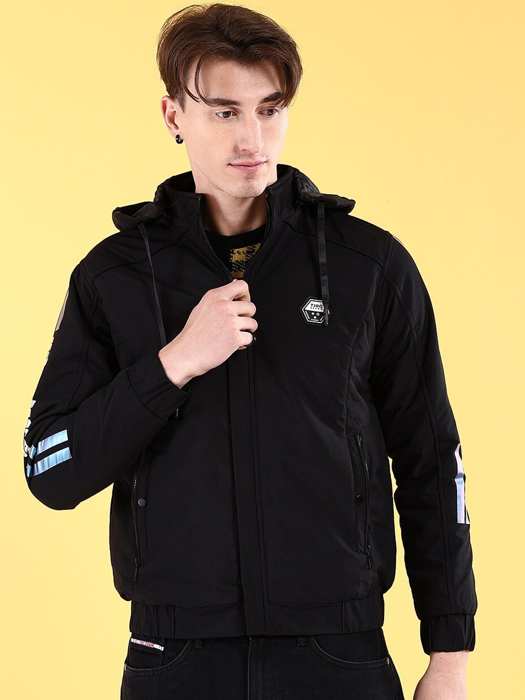 

The Indian Garage Co Hooded Parka Jacket, Black