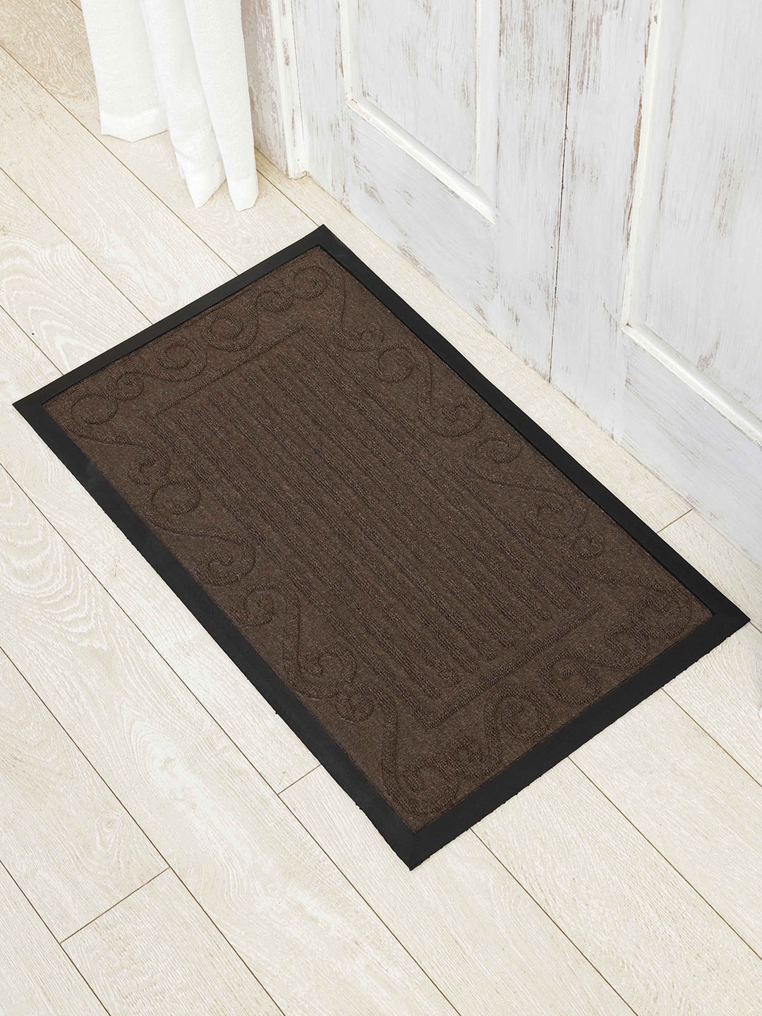 

Ariana Brown Self Design Anti-Skid Doormat