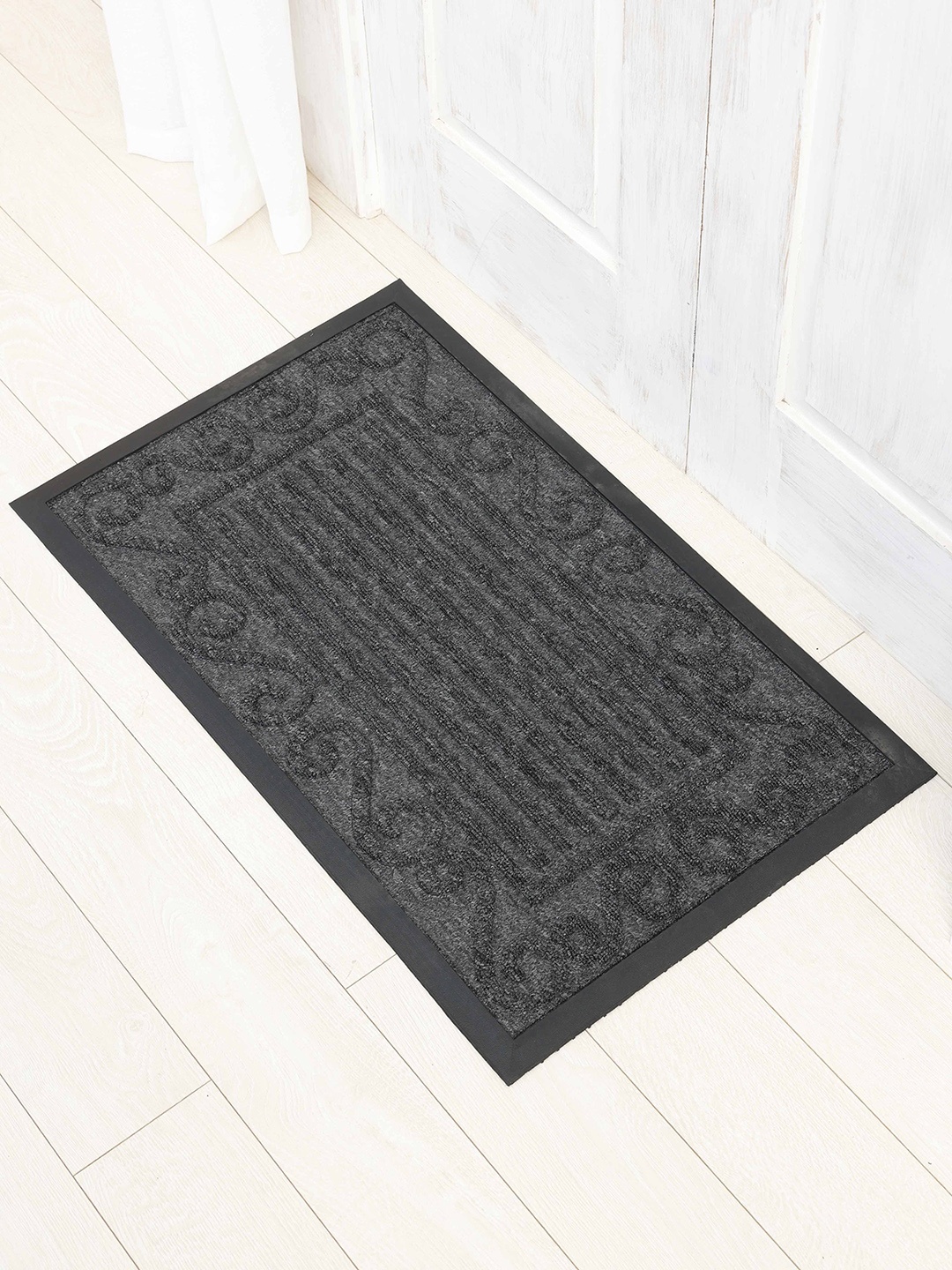 

Ariana Grey Self Design Anti-Skid Doormat
