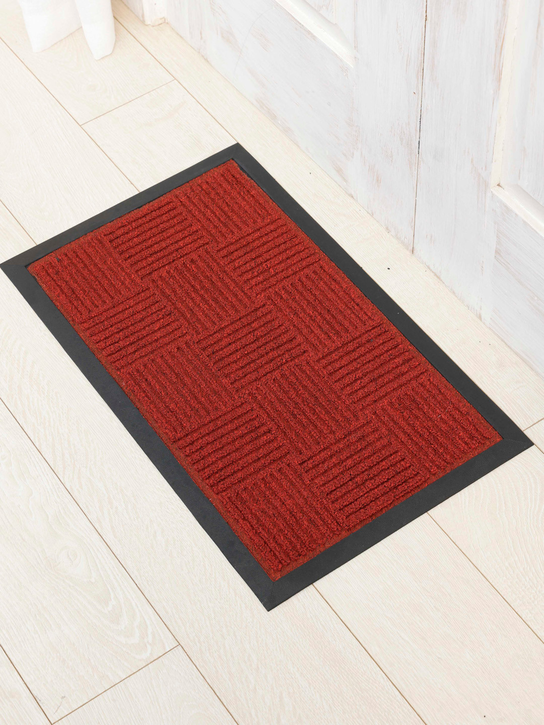 

Ariana Red Self Design Anti-Skid Doormats