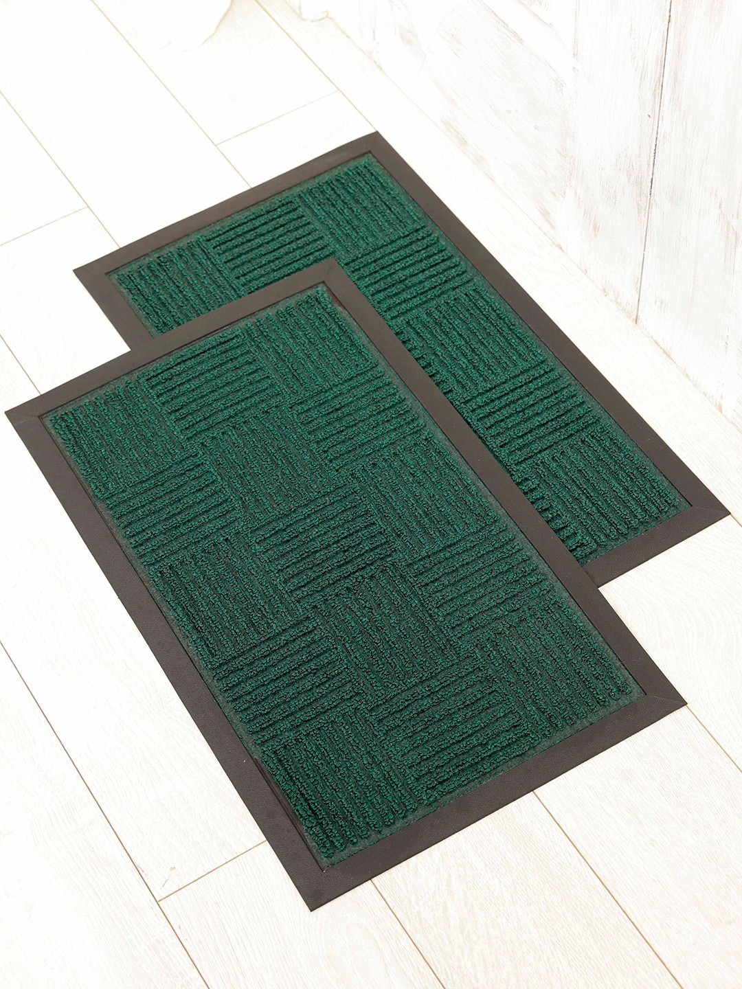 

Ariana Green 2 Pieces Self Design Anti-Skid Doormats